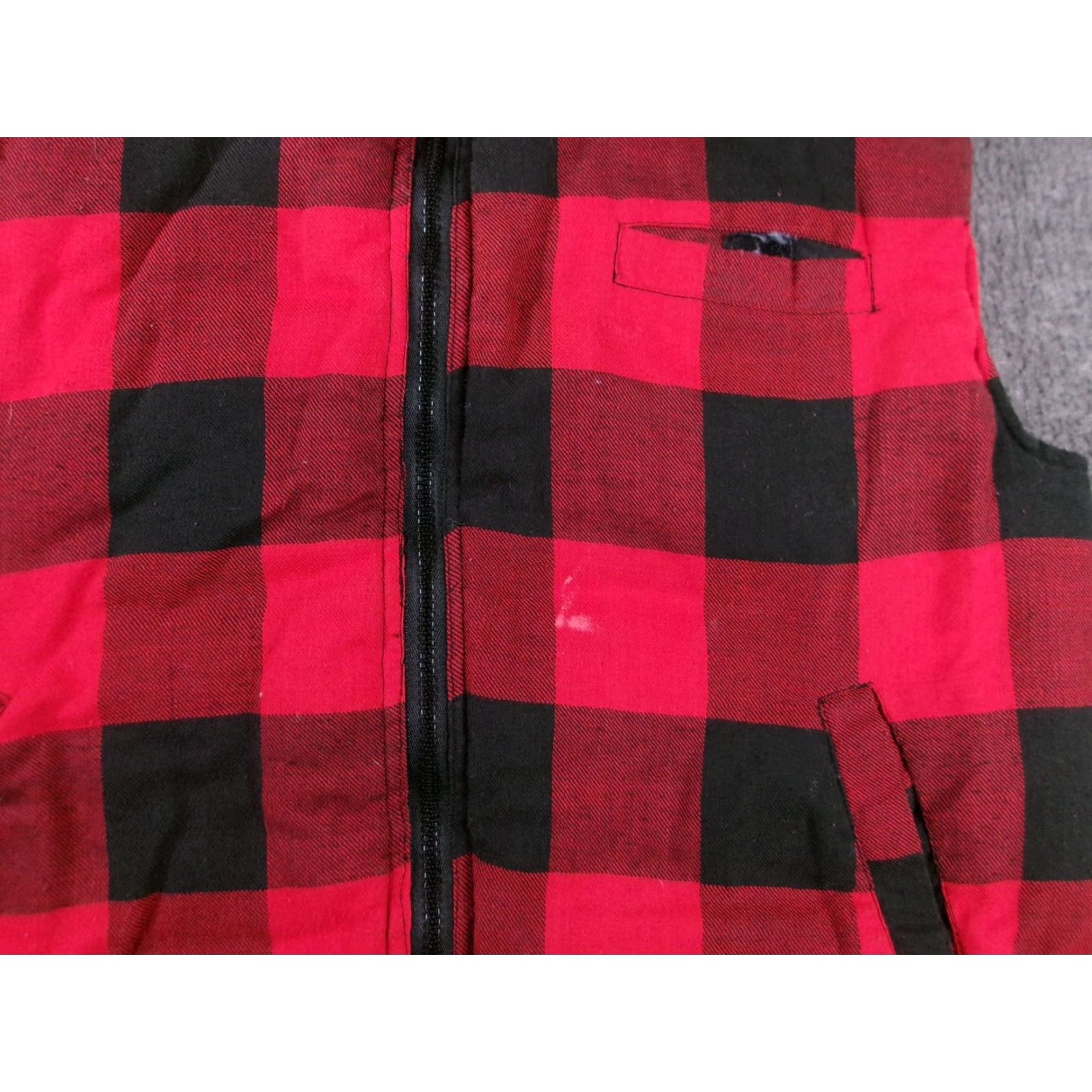 Vintage VINTAGE Branded Lion Vest Mens M Red Black Buffalo Plaid Quilted Zippered Pockets Size US M / EU 48-50 / 2 - 2 Thumbnail