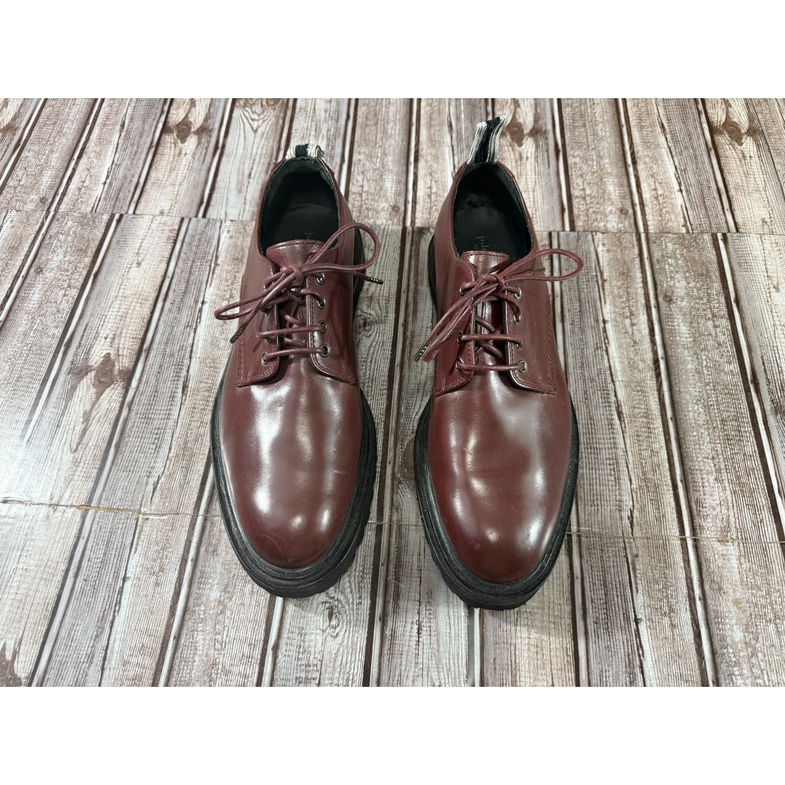 John Varvatos John Varvatos lace up Oxford Leather Shoes oxblood Sz 9.5 Ne Size US 9.5 / EU 42-43 - 2 Thumbnail