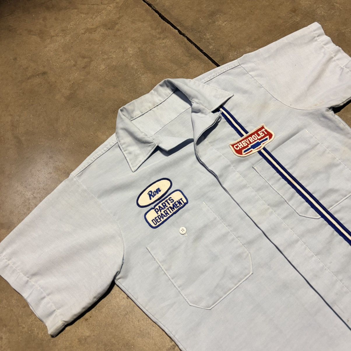 Chevrolet Vintage Chevrolet Mechanic Work Shirt Button Up Patch 80s Size US M / EU 48-50 / 2 - 3 Thumbnail