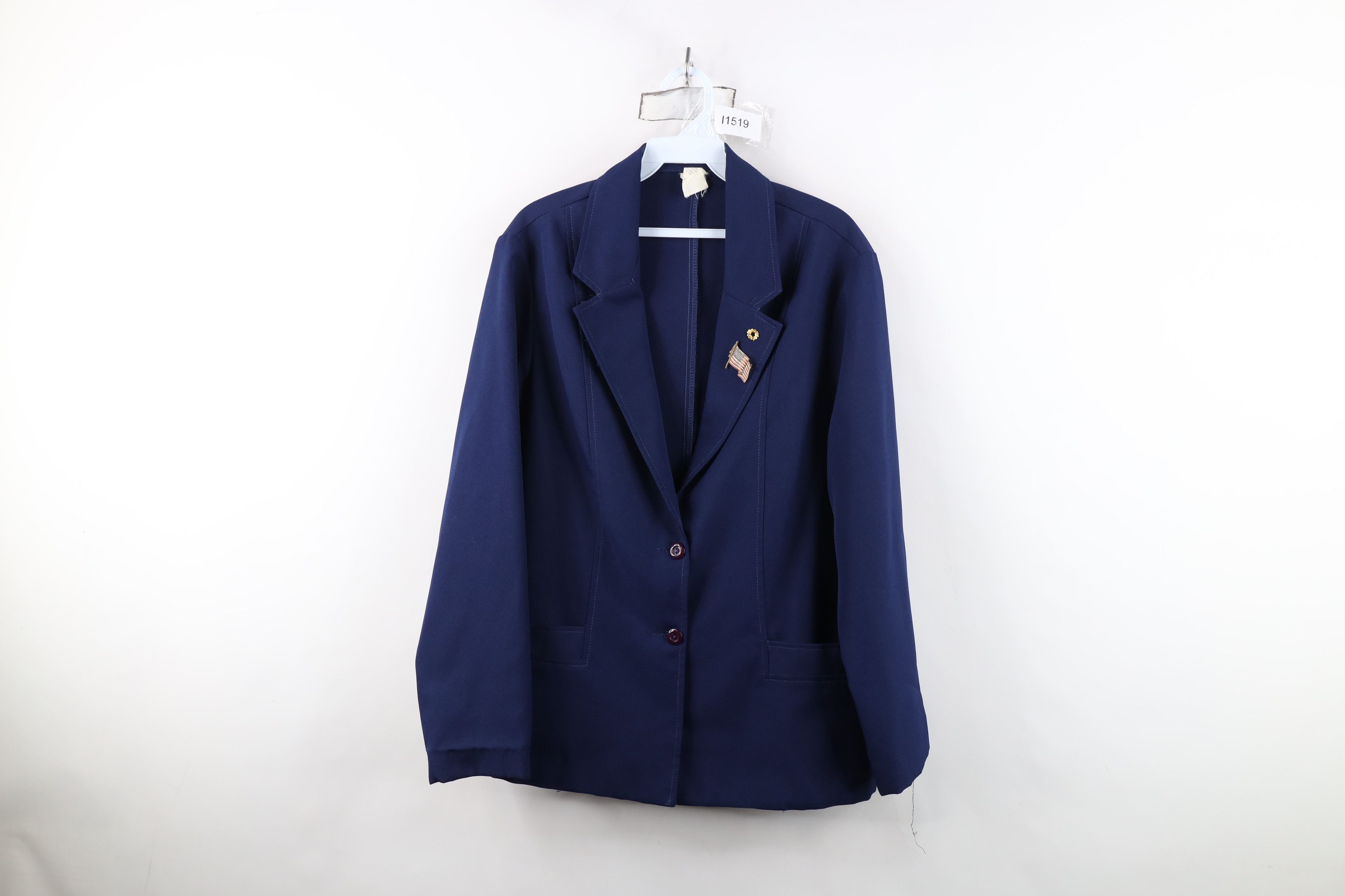 Vintage Vintage 70s Streetwear Suit Coat Blazer Jacket Navy Blue USA Size XXL / US 16-18 / IT 52-54 - 1 Thumbnail