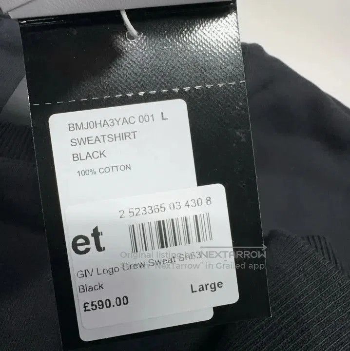 Givenchy Givenchy FW22 Classic Letter Print Crewneck Sweatshirt. Size US L / EU 52-54 / 3 - 4 Thumbnail