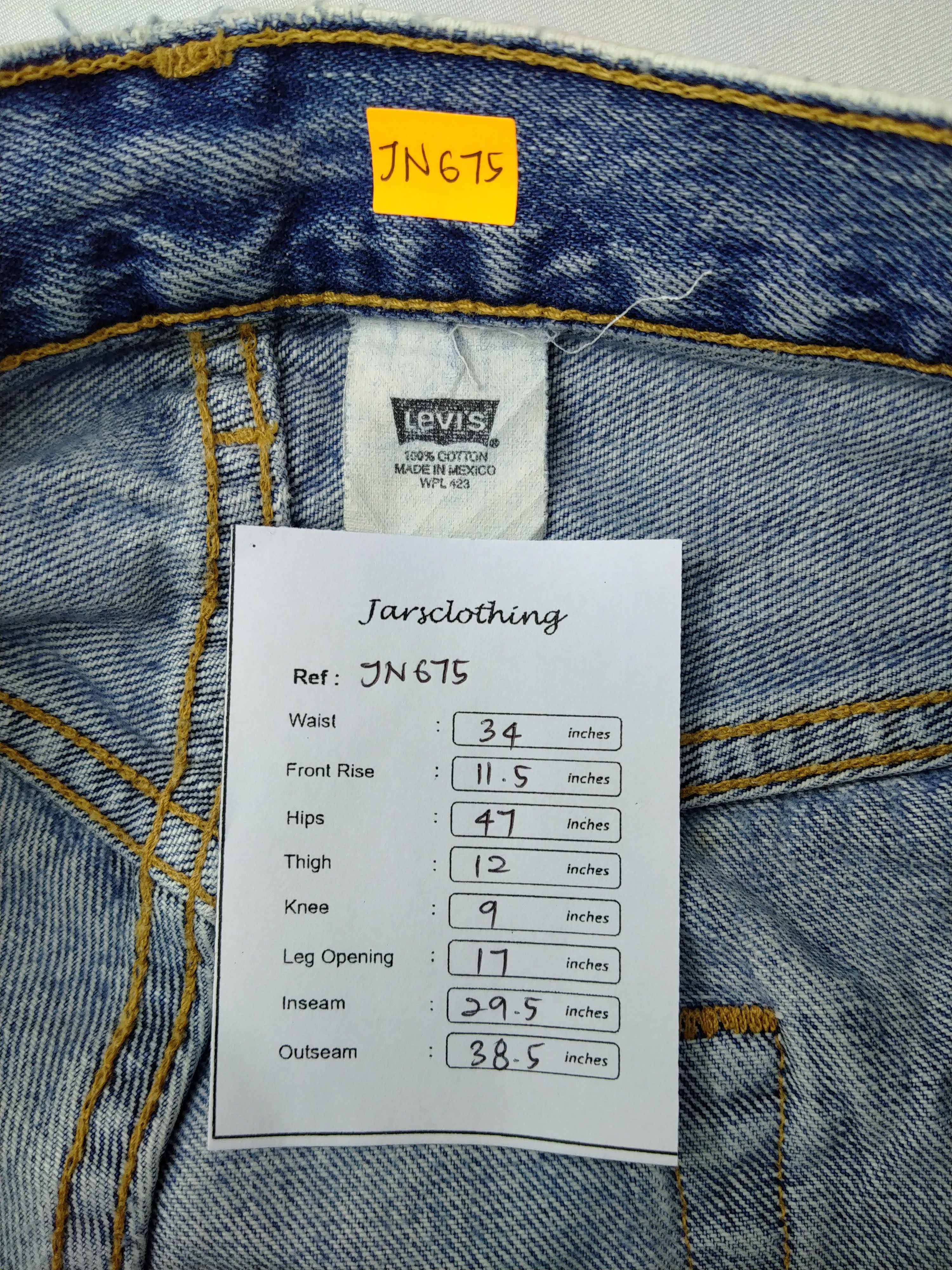 Japanese Brand 90s Light Wash Vintage Levi's 501xx Denim 34 x 29.5 -JN675 Size US 34 / EU 50 - 8 Thumbnail