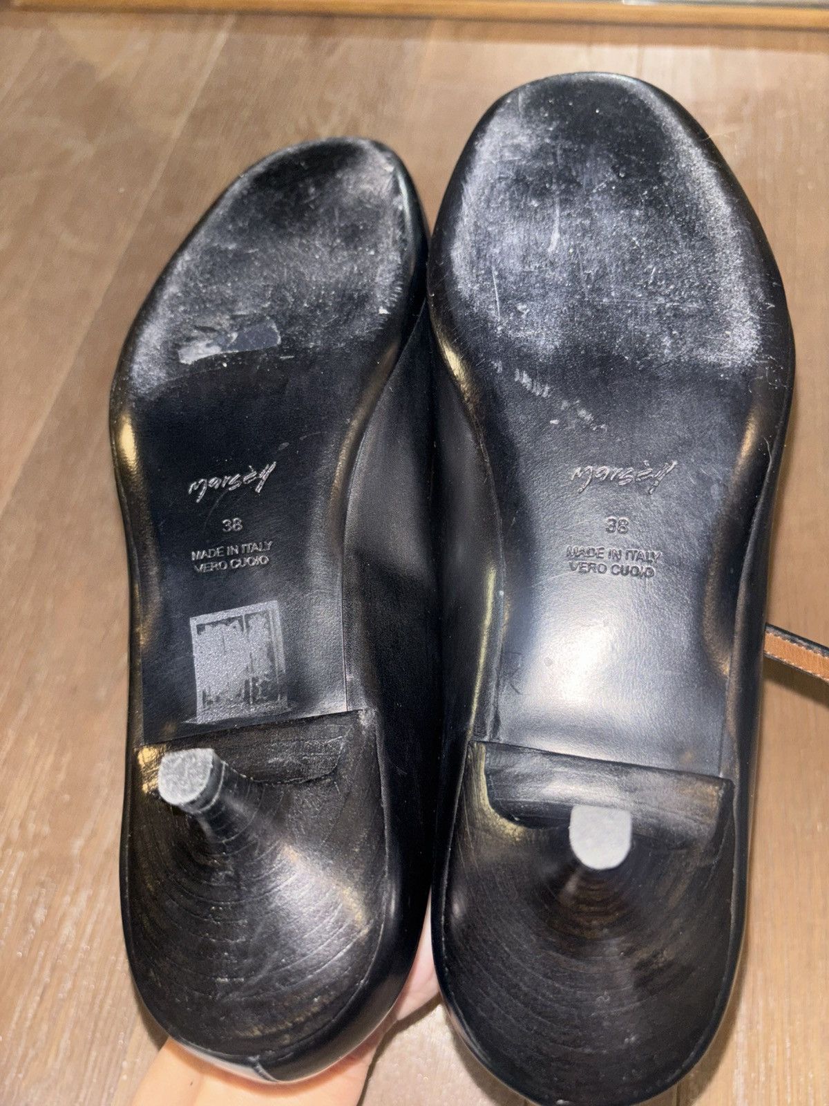 Marsell Spianata Black Leather Pumps Size US 8 / IT 38 - 2 Thumbnail