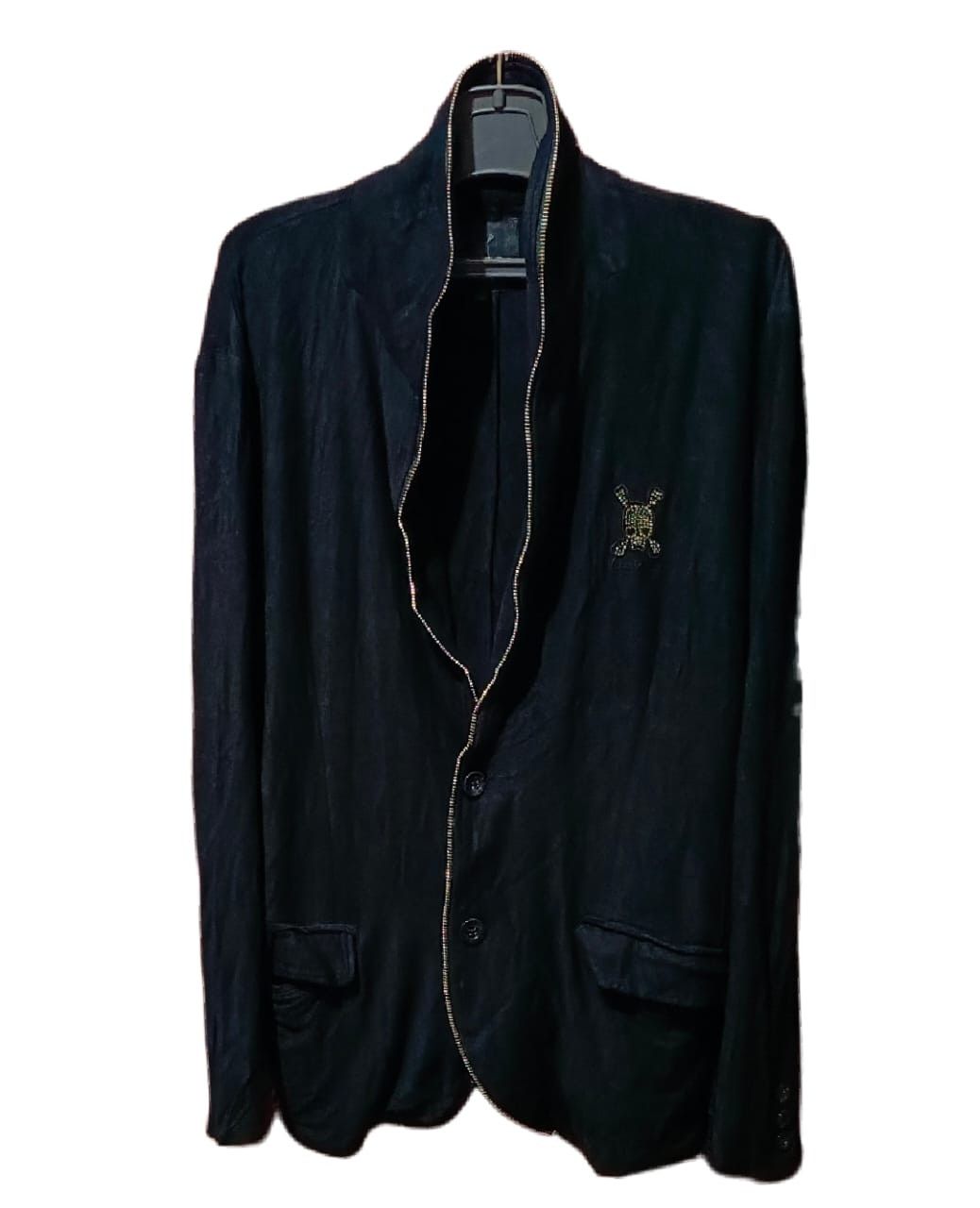 Roen Rat Roen Swarovski Skull Double Layer Soft Cardigan Size US L / EU 52-54 / 3 - 1 Thumbnail