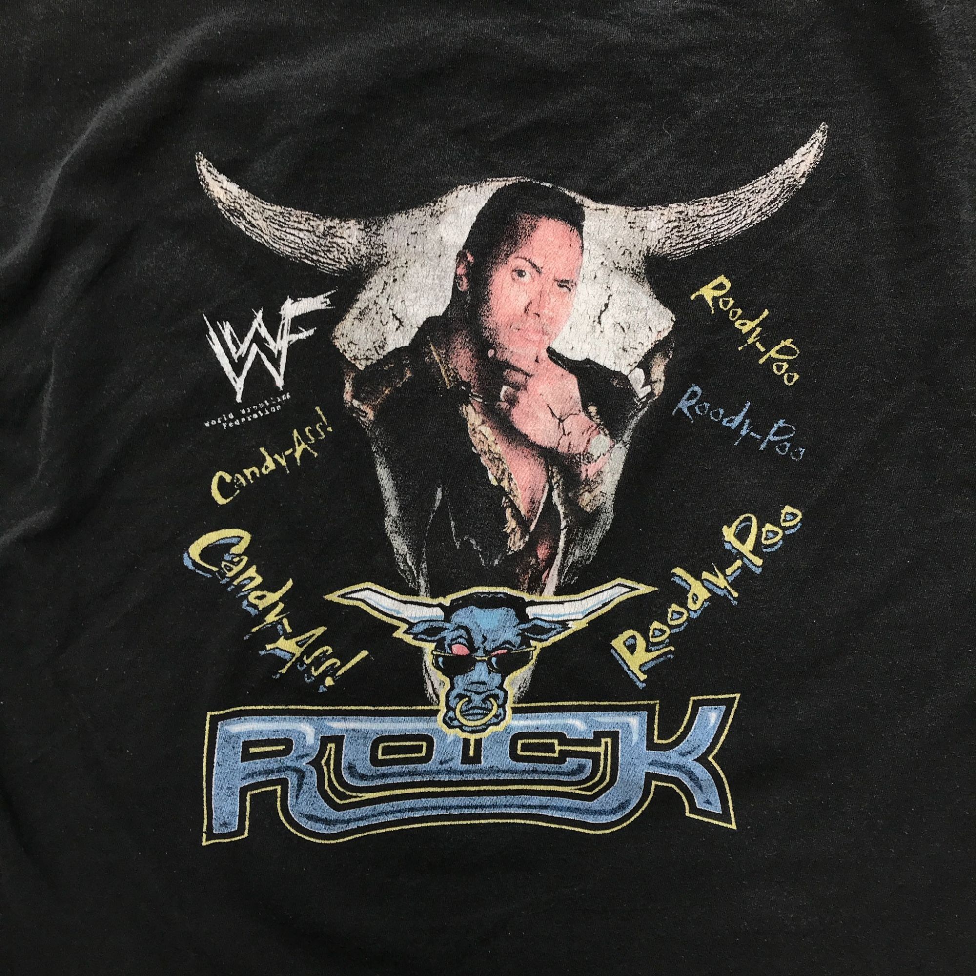 WWF WWF The Rock Can You Smell What The Rock Is Cooking Black T- Size US XL / EU 56 / 4 - 7 Thumbnail
