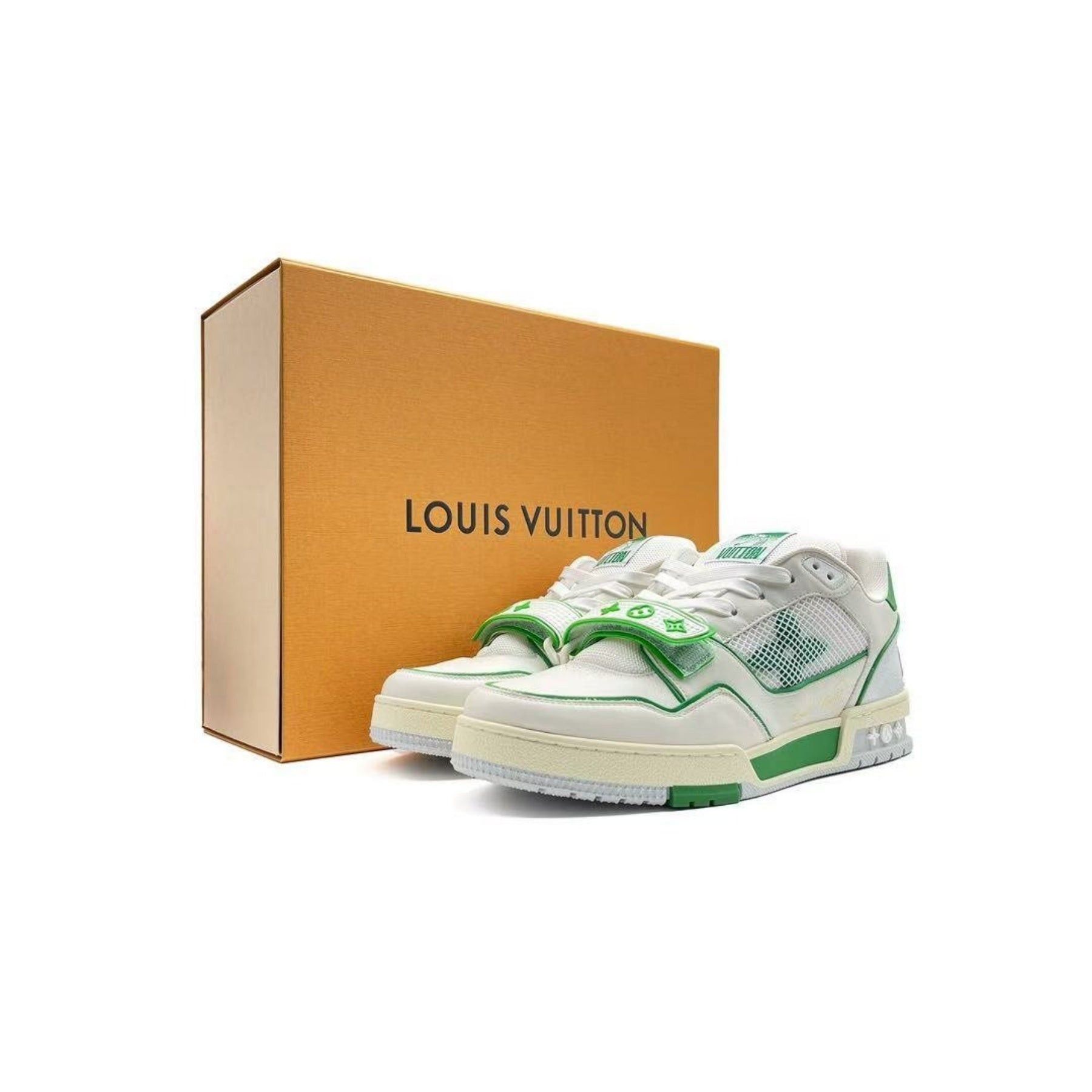 Louis Vuitton Louis Vuitton Green White Monogram Trainer Sneaker Size US 10 / EU 43 - 4 Thumbnail