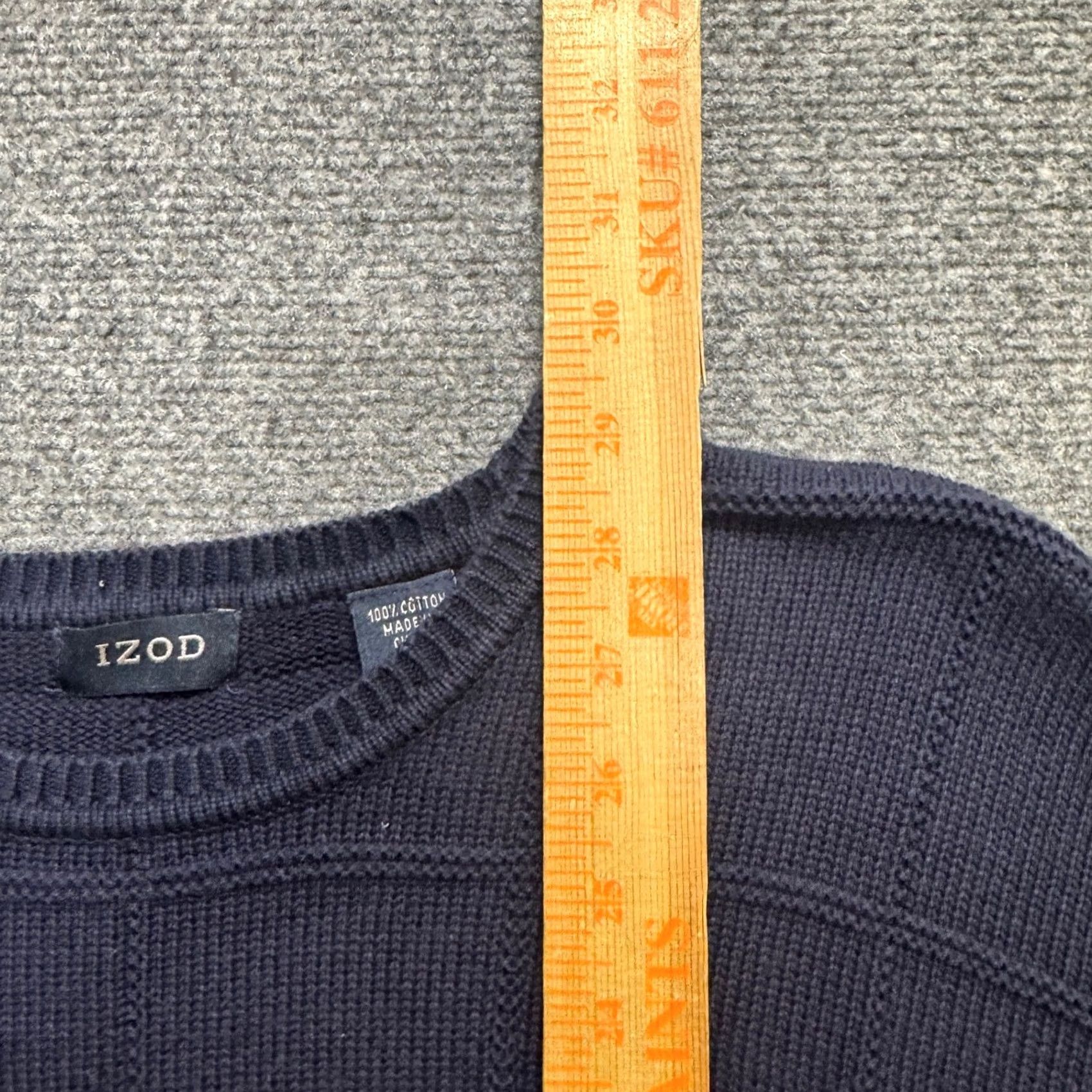 Izod IZOD Pullover Sweater Men Large Blue Geometric Cotton Knitted Casual L Regular Size US L / EU 52-54 / 3 - 5 Thumbnail