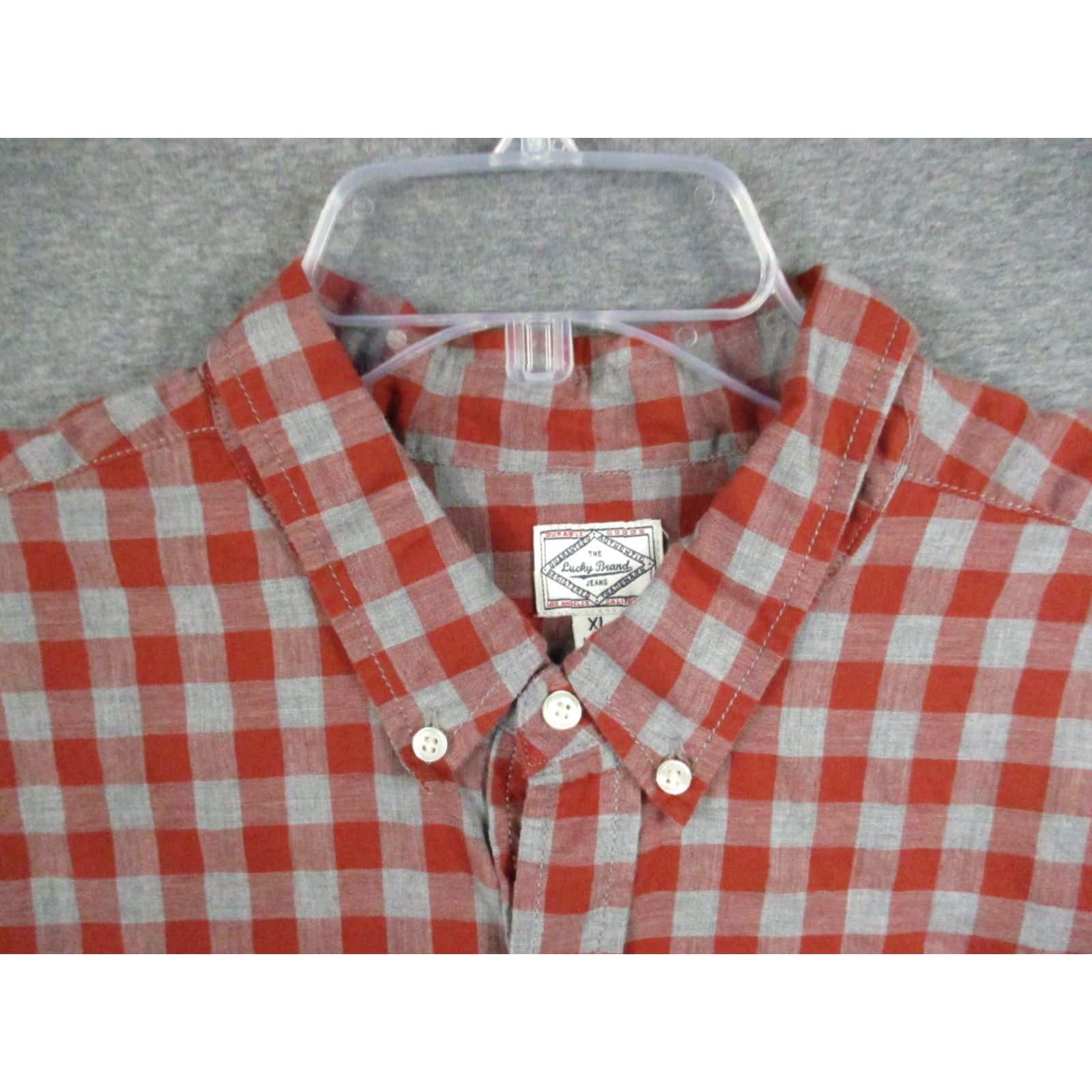Lucky Brand Lucky Brand Shirt XL Men's Red Flannel Pearl Snap Pockets Collar 90s Western Size US XL / EU 56 / 4 - 3 Thumbnail