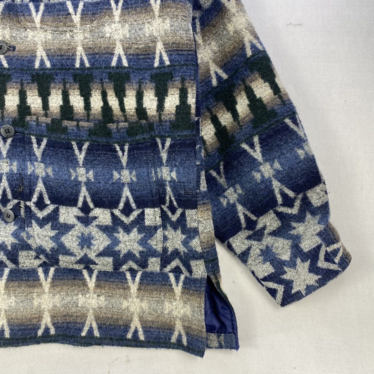 Japanese Brand Harvard Sport Club Vintage Aztec Pattern Fleece Shirt Jacket Size US M / EU 48-50 / 2 - 3 Thumbnail
