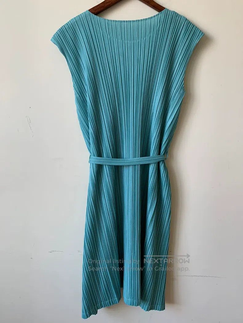 Issey Miyake Issey Miyake Blue Dress Size XL / US 12-14 / IT 48-50 - 2 Thumbnail