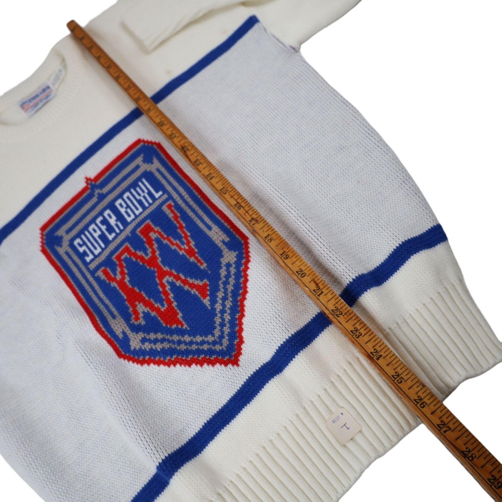 NFL × Vintage Vintage NFL Cliff Engle Super Bowl XXV Knit Sweater Size US L / EU 52-54 / 3 - 10 Thumbnail