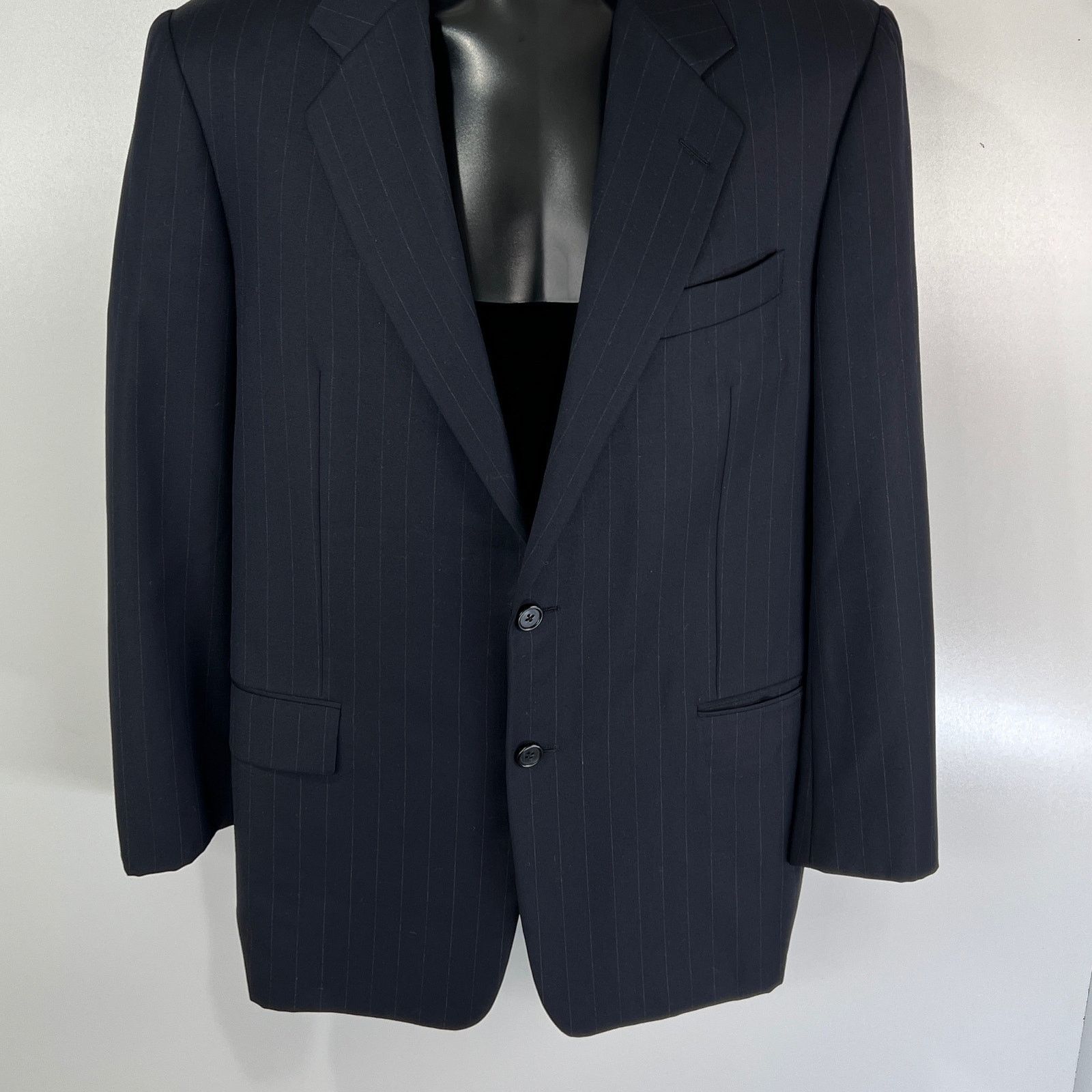 Hickey Freeman Hickey Freeman Loro Piano Wool Boardroom Blazer Navy Size 42R - 2 Thumbnail