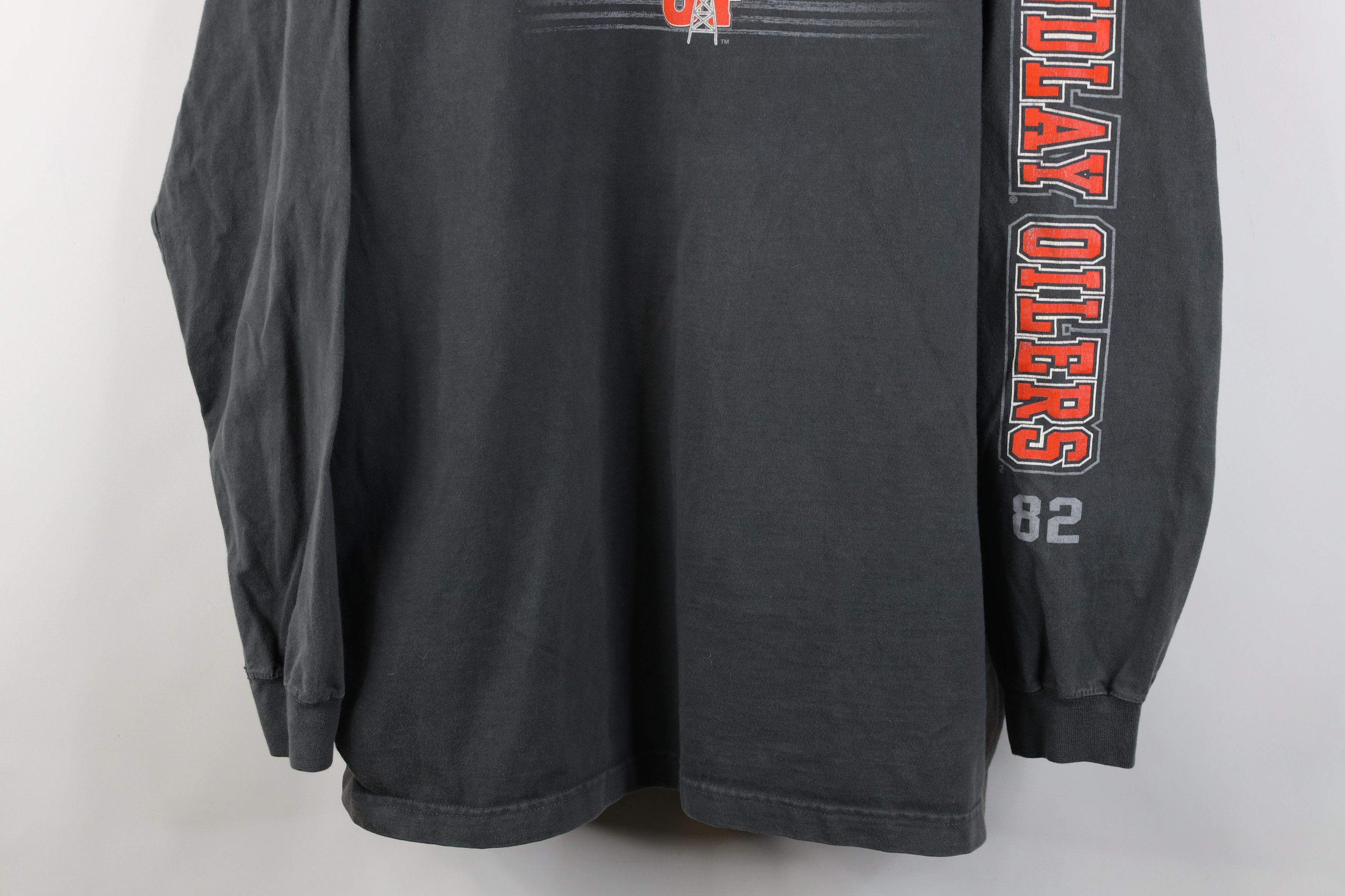 Vintage Vintage 90s University of Findlay Long Sleeve T-Shirt Gray Size US XXL / EU 58 / 5 - 3 Thumbnail