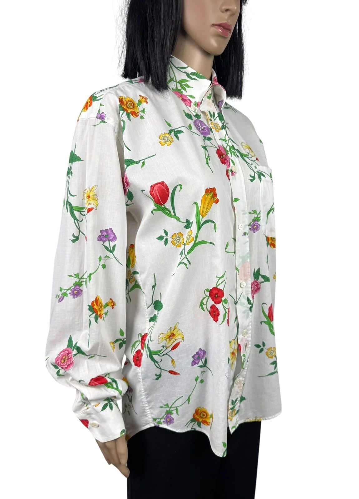 Gucci Gucci Floral Printed Shirt Vintage Cotton size 14 1/2 37 Size L / US 10 / IT 46 - 3 Thumbnail