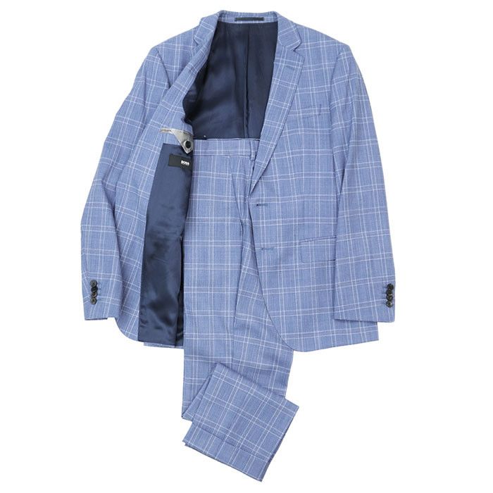 Other Other Hugo Boss CARLO BARBERA Super130s Wool Suit Set Leather Suits DUTY FREE for USA Size ONE SIZE - 1 Thumbnail