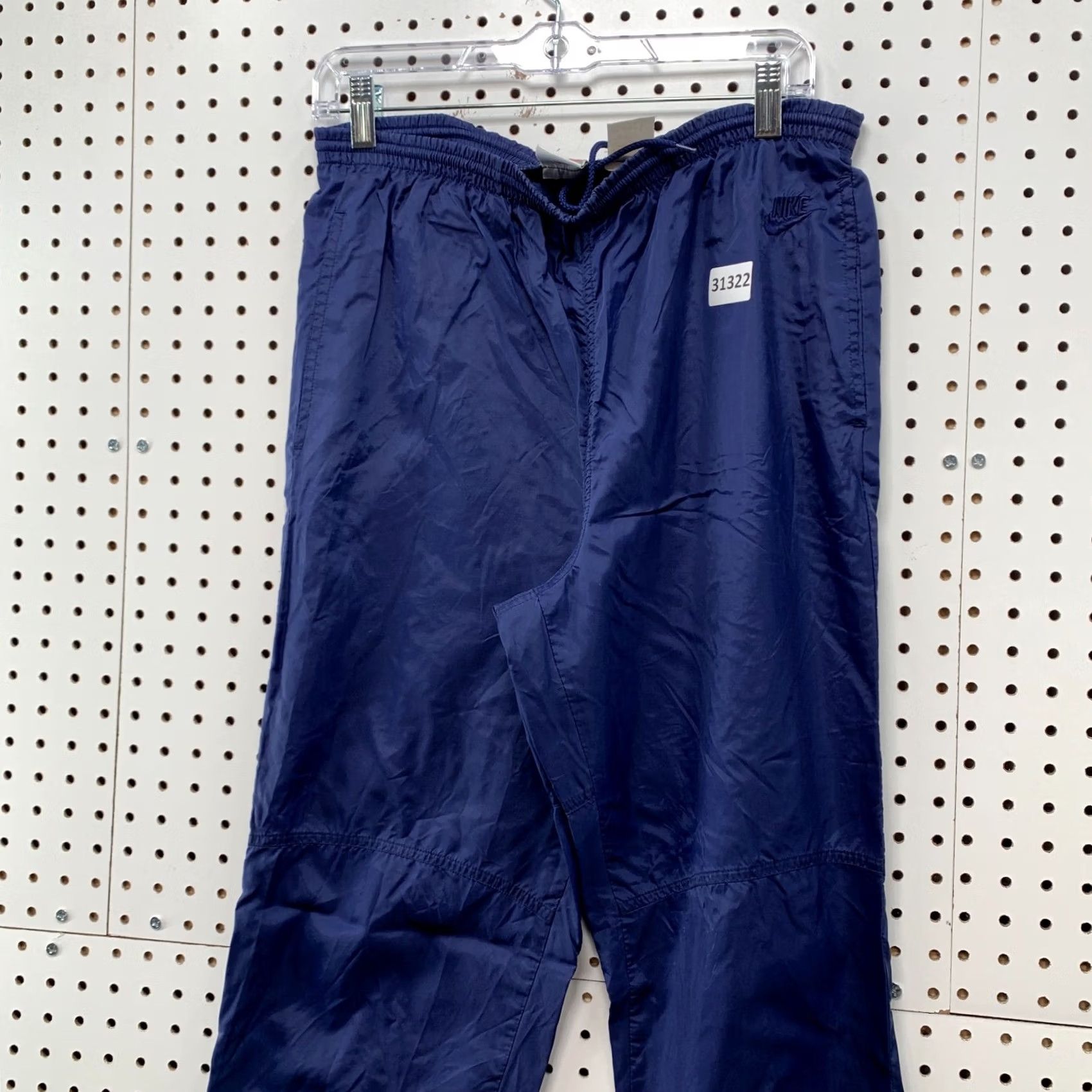 Nike VINTAGE Nike Windbreaker Pants Mens M Navy Blue 30x31 90s Track Pants Made USA Size US 31 - 4 Thumbnail
