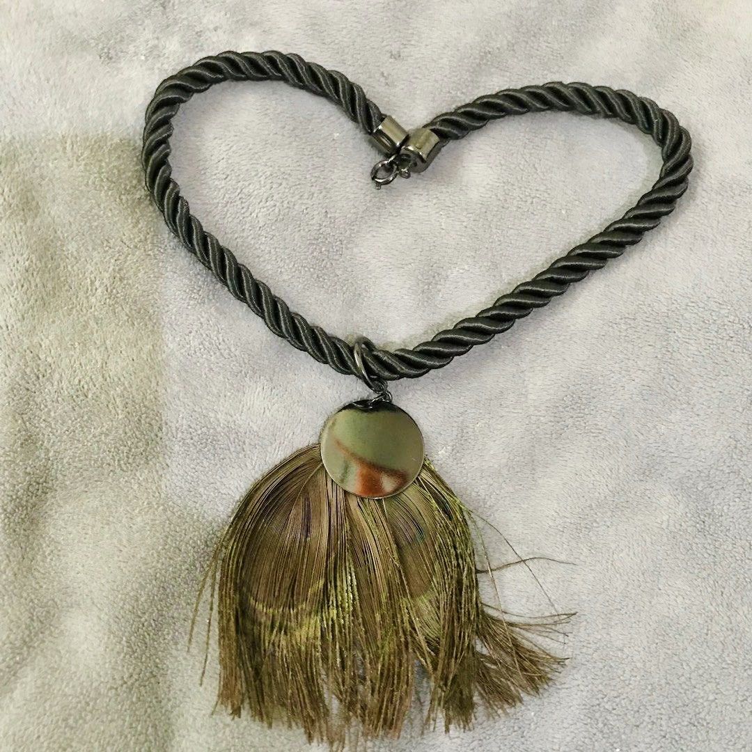 14th Addiction Y2K Ethnic Peacock Feather Necklace Size ONE SIZE - 5 Thumbnail
