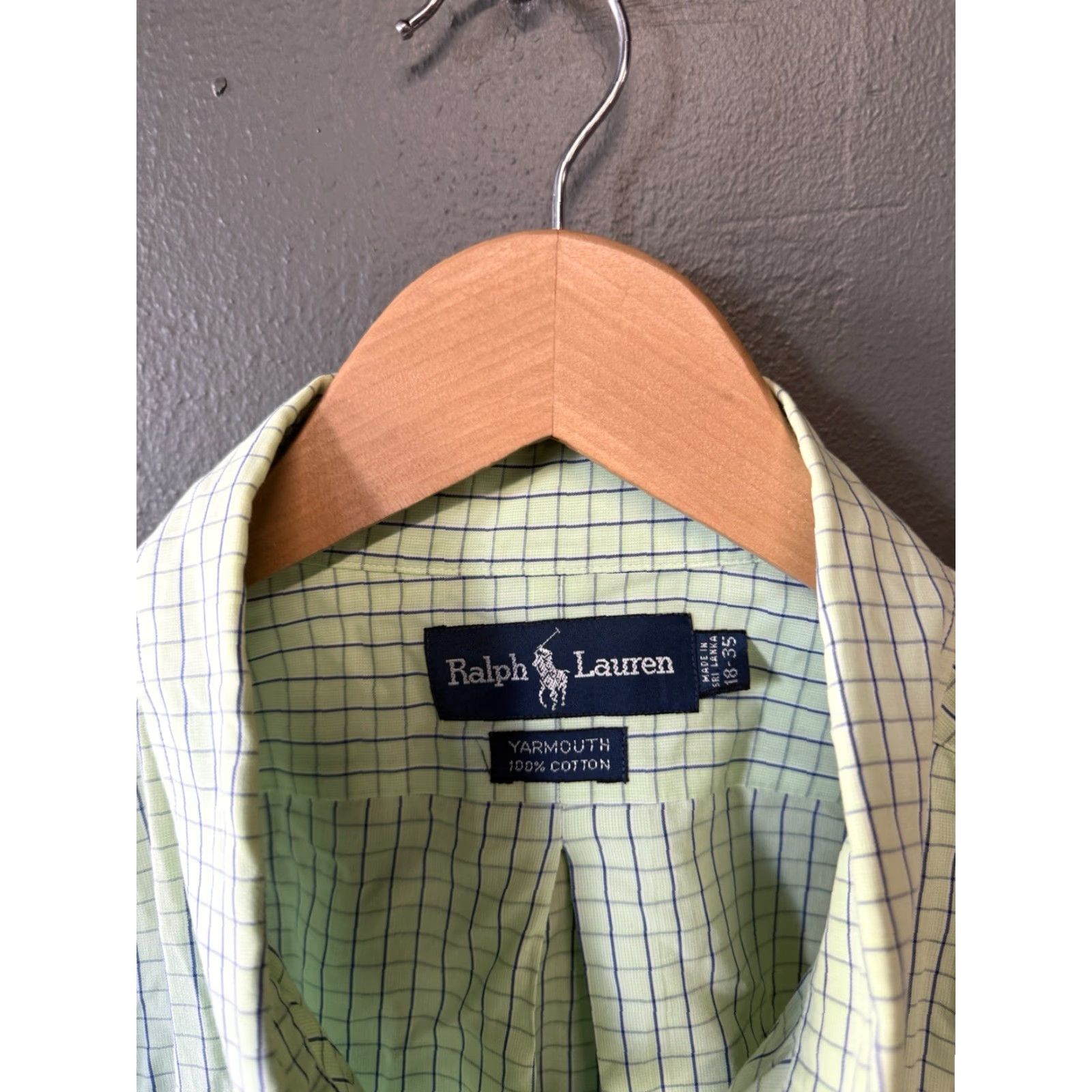 Polo Ralph Lauren Polo Ralph Lauren Mens Green Plaid Long Sleeve Yarmouth Shirt Size 35 Regular Button-Up Shirt Mens Size US S / EU 44-46 / 1 - 3 Thumbnail
