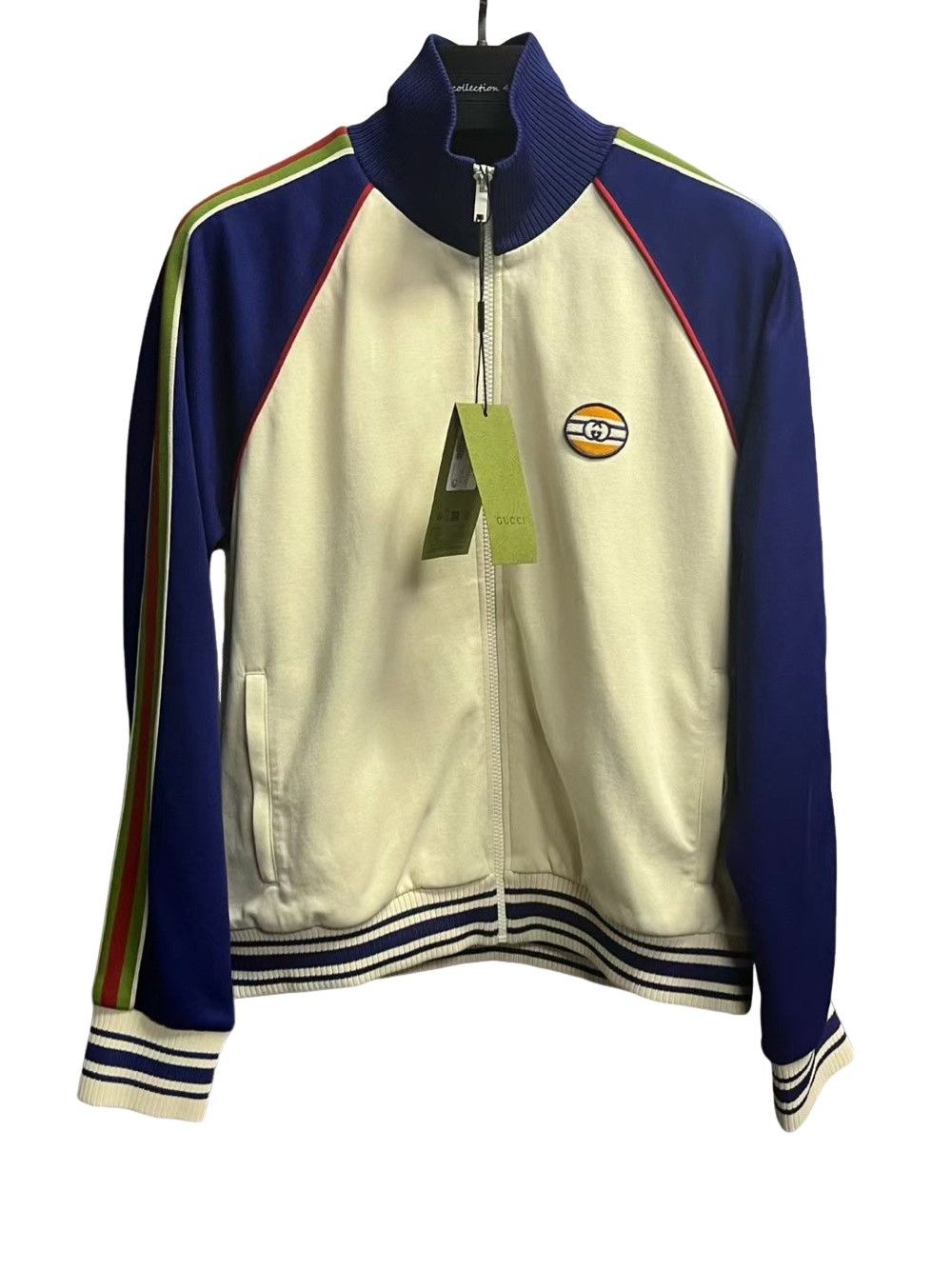 Gucci × Vintage 80s Vintage Gucci Logo Multicolor Track Top Light