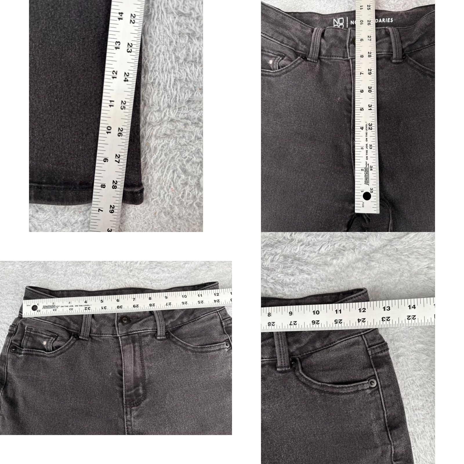 Vintage VINTAGE No Boundaries Women's Jeans Bootcut 5 Regular Size 24 Waist Black Cotton Blend Denim Early 2000s Size 27" / US 4 / IT 40 - 8 Thumbnail