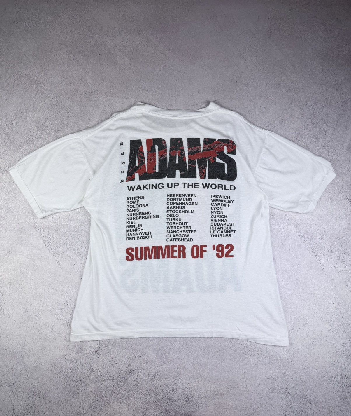 Vintage BRYAN ADAMS Waking Up The World 1992 Euro Tour Shirt Aeros Size US L / EU 52-54 / 3 - 8 Thumbnail