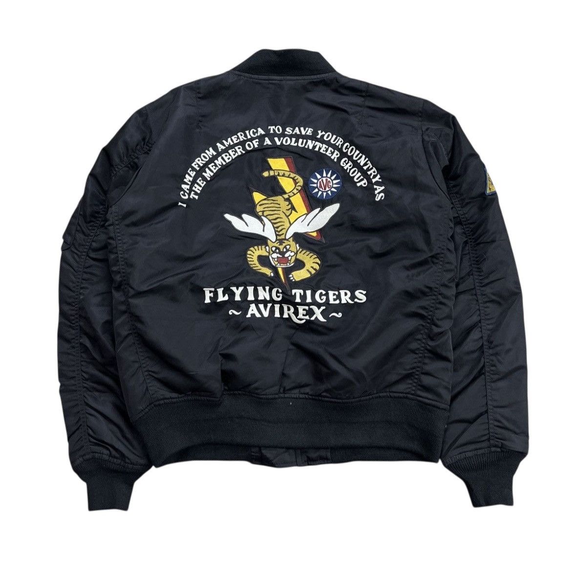 Avirex RARE PIECE!! 1990s Avirex FLYING TIGERS Bomber Jacket USA Size US L / EU 52-54 / 3 - 2 Thumbnail