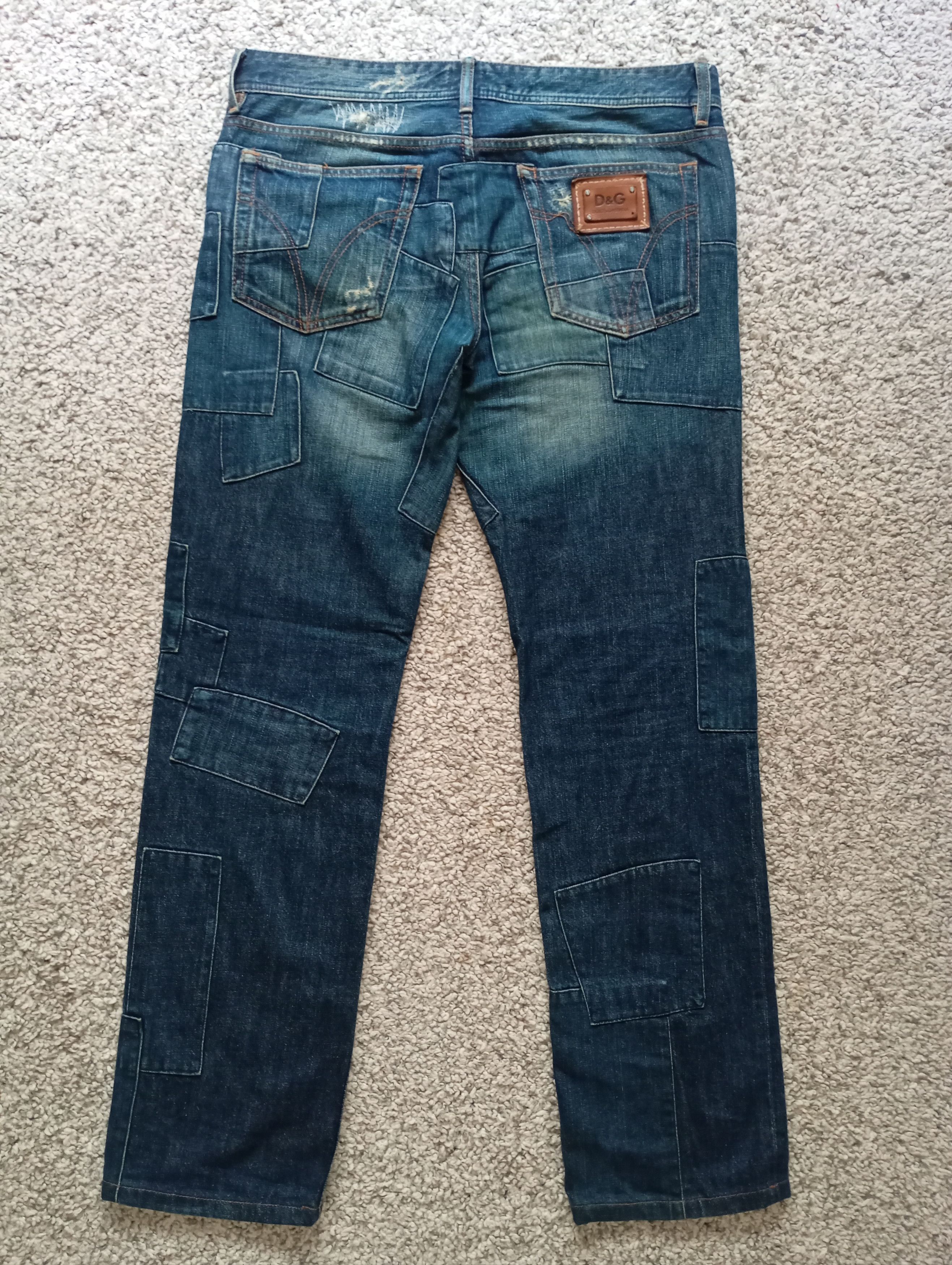 Dolce & Gabbana Dolce & Gabbana Y2k Distressed Patchwork Denim Pants Size US 32 / EU 48 - 3 Thumbnail