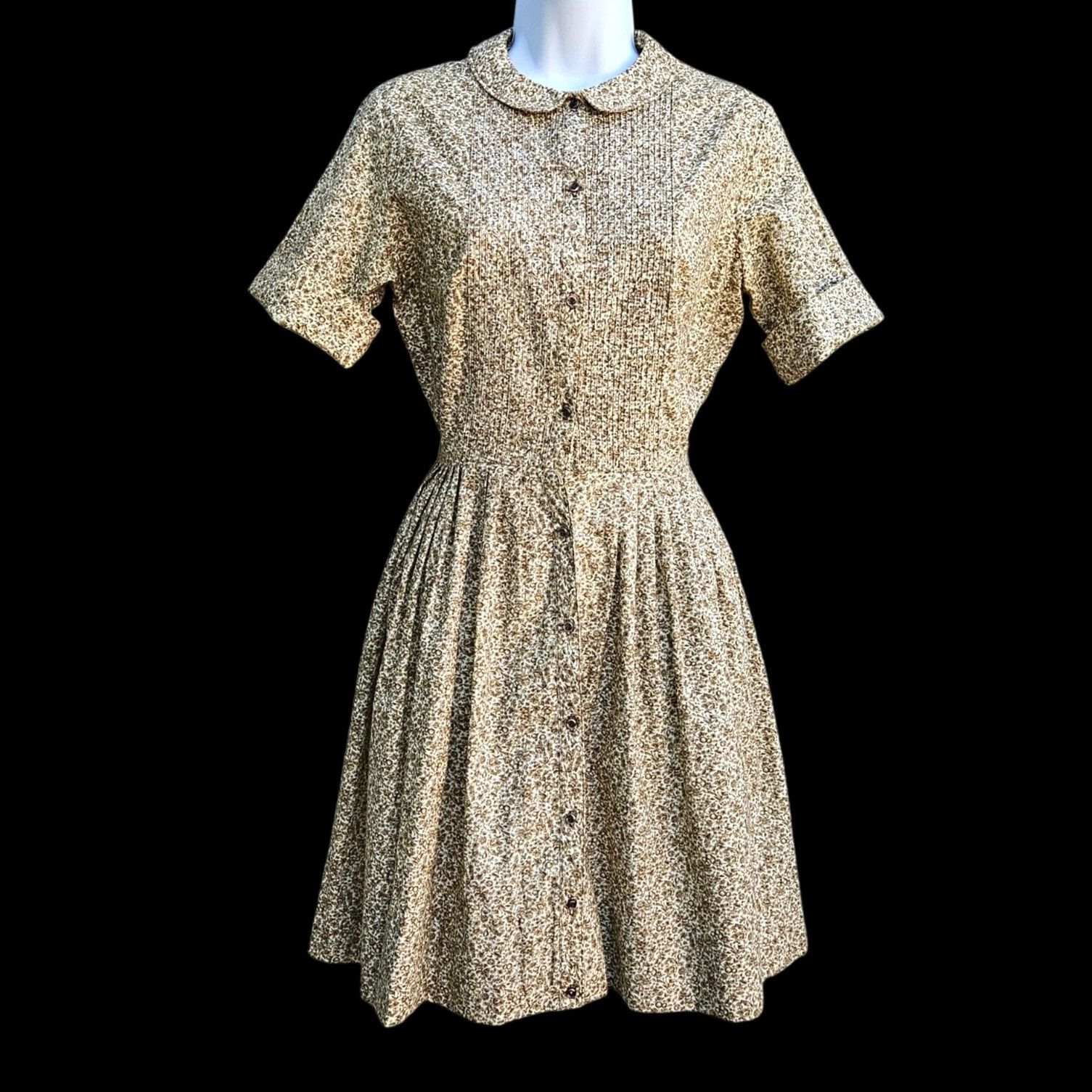 Vintage Vintage 1950s Carol Brent Cotton Shirt Dress XS Tiny Waist H Size XS / US 0-2 / IT 36-38 - 1 Thumbnail