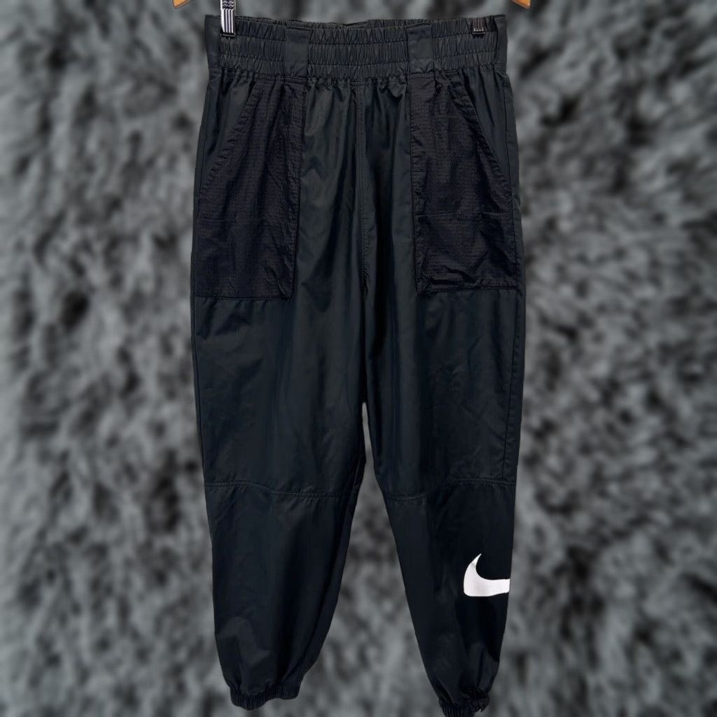 Nike Nike Sportswear Pants Large Womens Black Jogger Swoosh Wide Elastic Waist Sz L Size 36" / US 14 / IT 50 - 1 Thumbnail