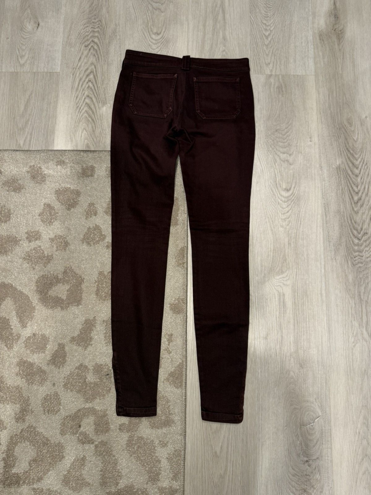 Balenciaga f/w 2011 zipper flare burgundy jeans!! Size US 28 / EU 44 - 4 Thumbnail