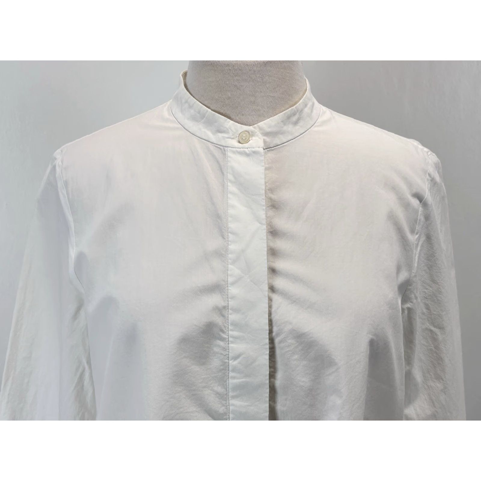 Cos VINTAGE COS Tunic Blouse Sz 10 Women’s White Cotton Long Sleeve Classic Capsule Size L / US 10 / IT 46 - 5 Thumbnail