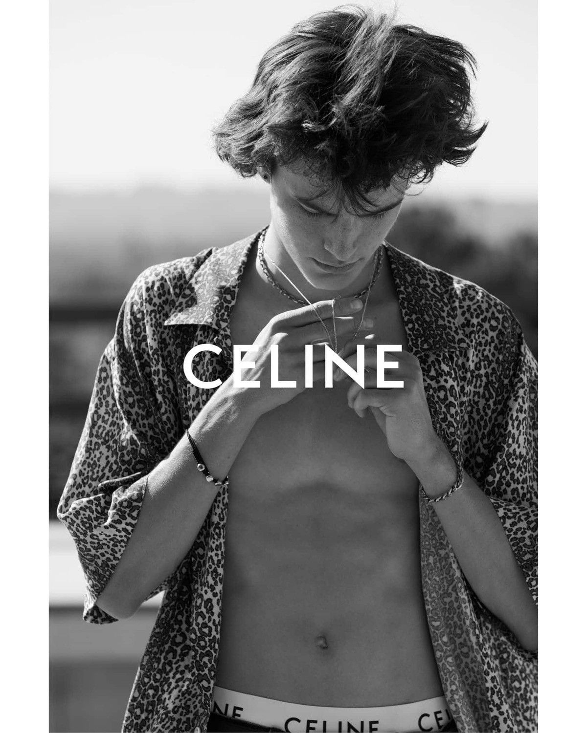 Celine CELINE BY HEDI SLIMANE 21FW Leopard Print Hawaiian Shirt Size US L / EU 52-54 / 3 - 8 Thumbnail