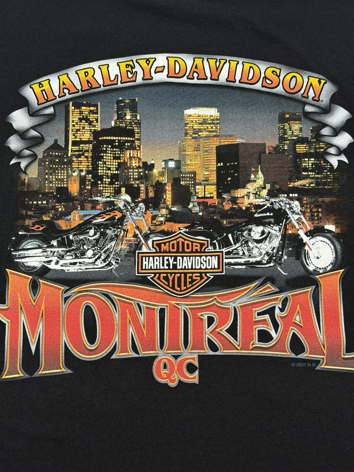 Harley Davidson Vintage 2007 Harley Davidson Biker Night Lights Montreal XL Size US XL / EU 56 / 4 - 8 Thumbnail