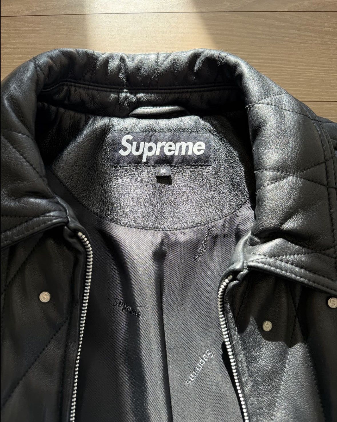 Supreme Supreme Quilted Studded Leather Jacket Size US M / EU 48-50 / 2 - 3 Thumbnail