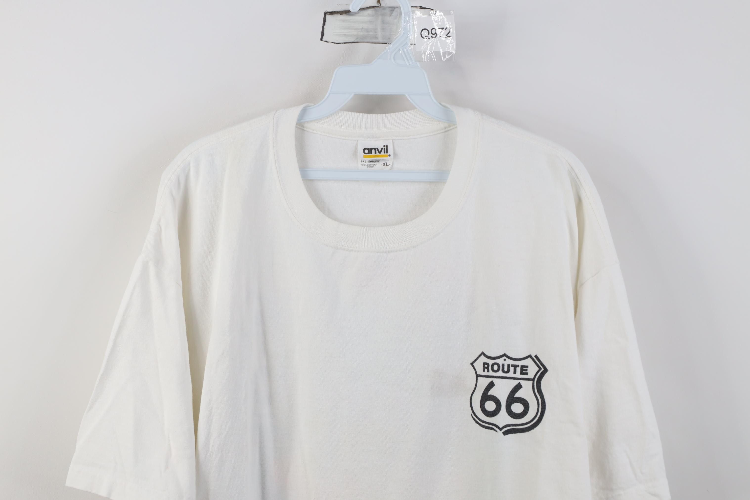 Vintage Vintage 90s Y2K Route 66 Highway Short Sleeve T-Shirt White Size US XL / EU 56 / 4 - 2 Thumbnail