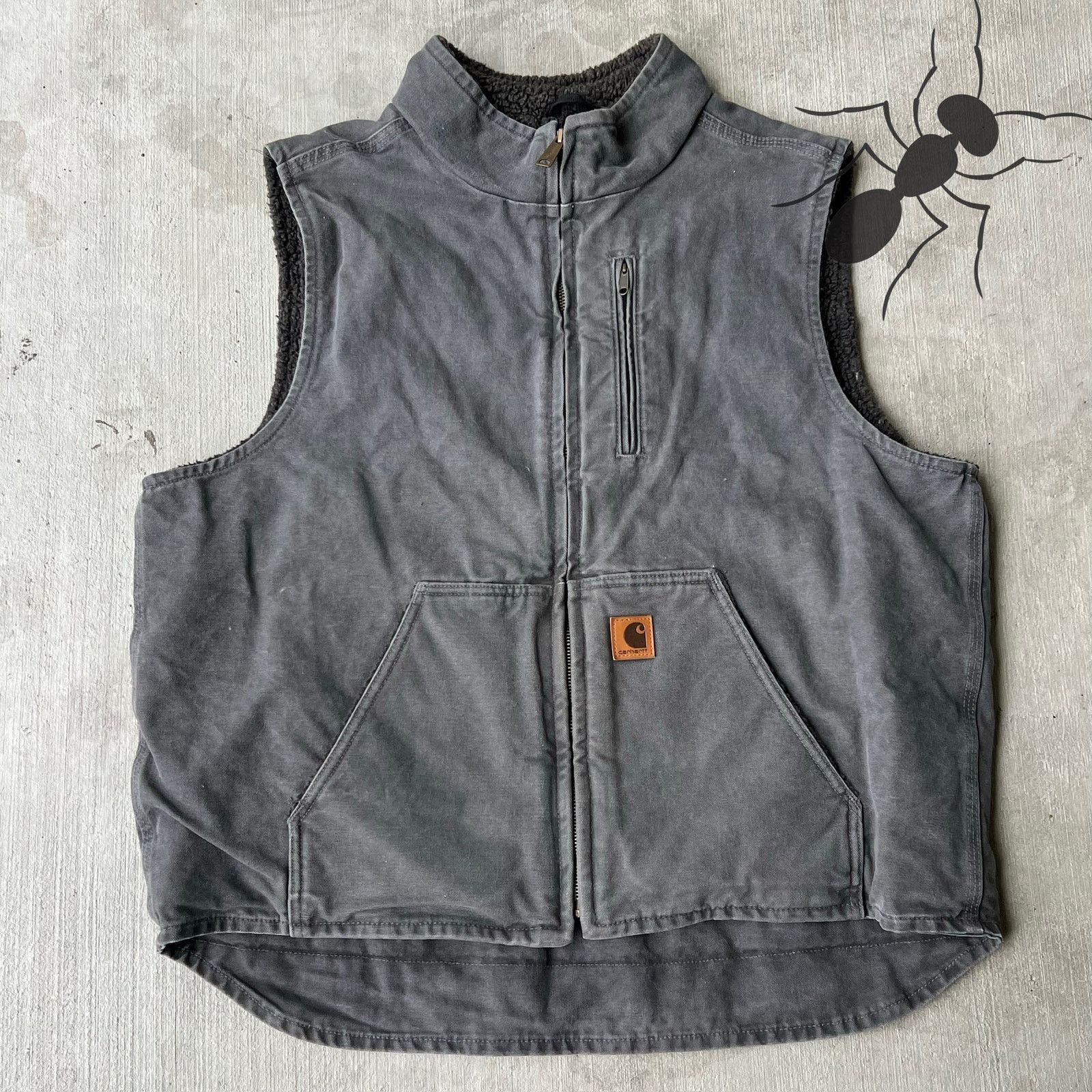 Carhartt × Vintage Carhartt V33 GVL gray work wear vest Size US XL / EU 56 / 4 - 1 Thumbnail