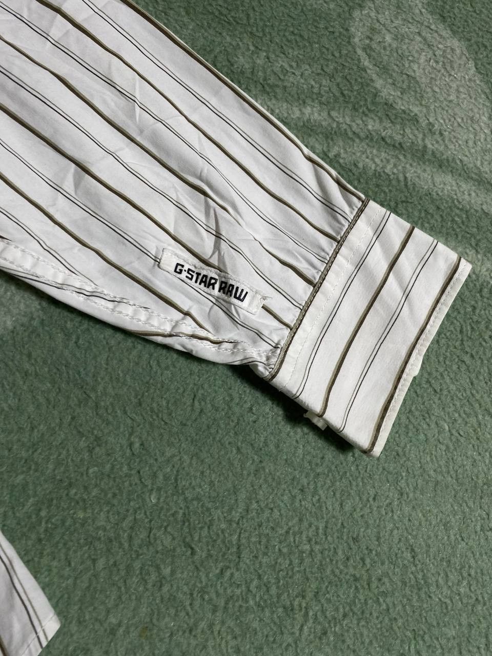 G-Star × Vintage G-STAR RAW VINTAGE Y2K BIG LOGO STRIPED BUTTON UP SHIRT Size US L / EU 52-54 / 3 - 5 Thumbnail