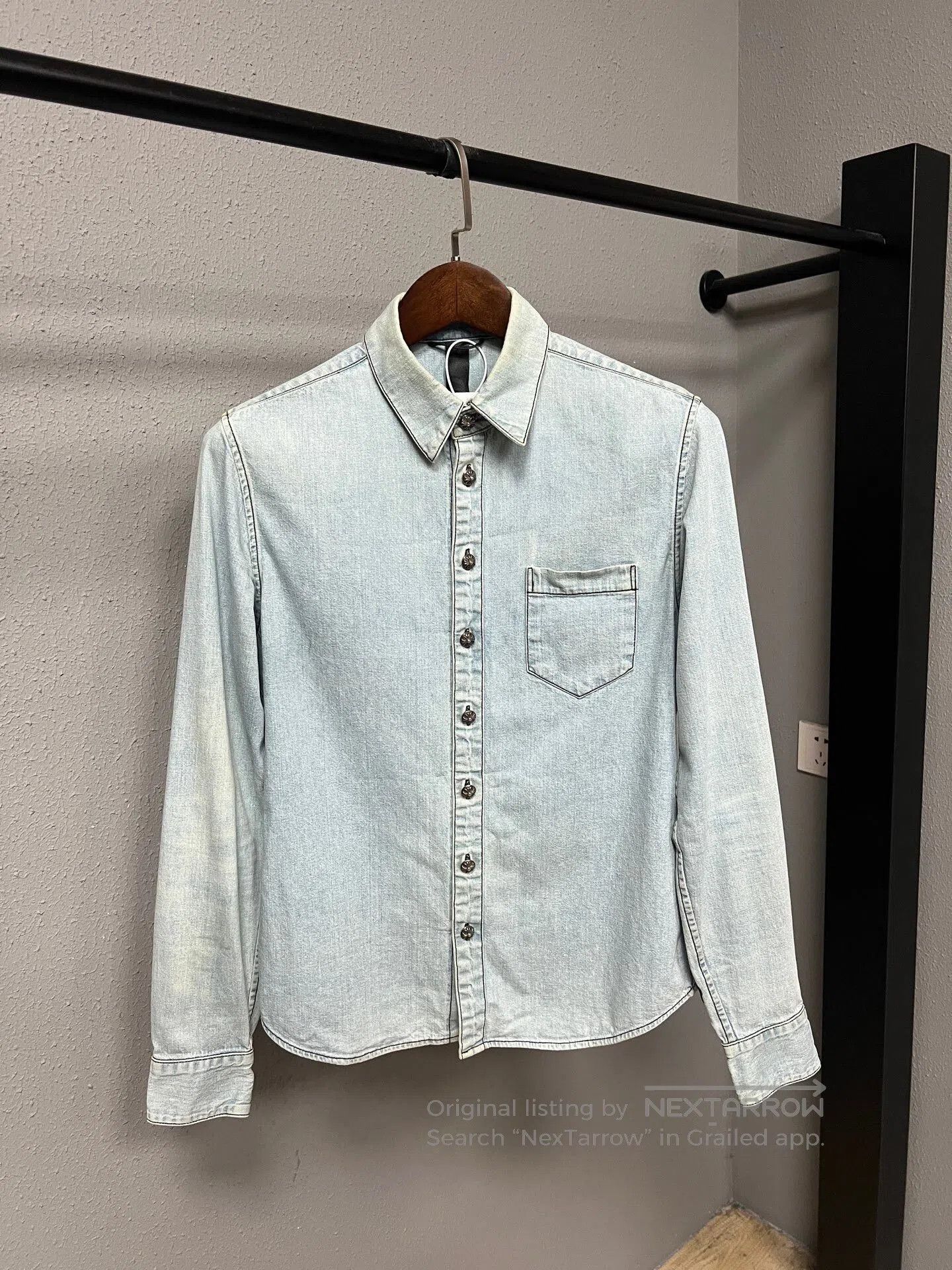 Chrome Hearts Chrome Hearts Leather Patch Cross Denim Shirt. Size US S / EU 44-46 / 1 - 1 Thumbnail