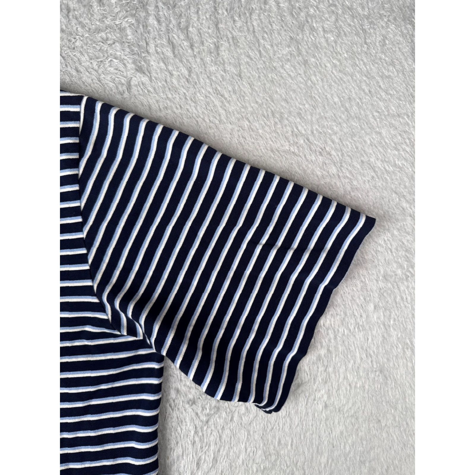 Ralph Lauren VINTAGE Ralph Lauren Polo Golf Shirt Men XL Blue Stripe Cotton Slim Fit Short Sleeve, 100% Cotton, Regular, Read Size US XL / EU 56 / 4 - 2 Thumbnail