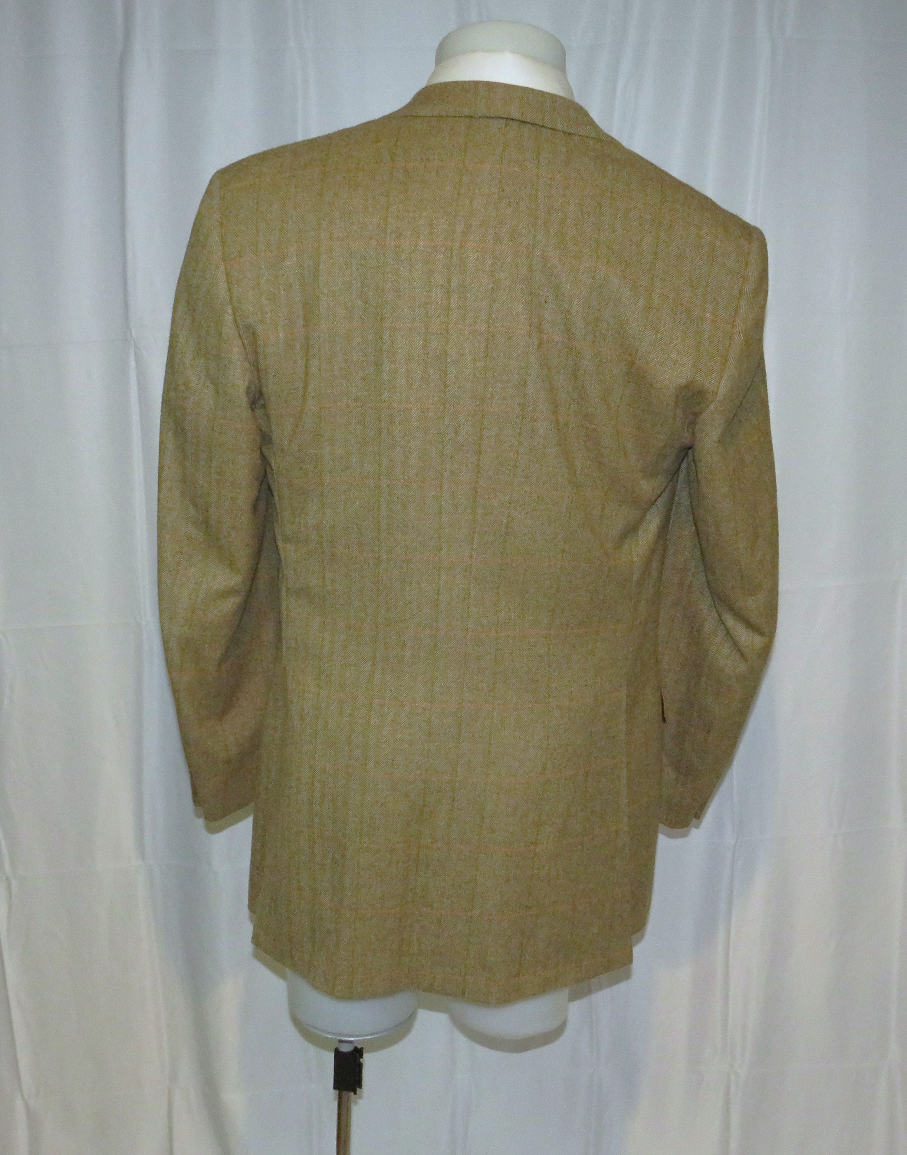 Oxxford Clothes Highest Quality Light Brown HBONE Cashmere Blend Blazer 42L Size 42L - 12 Thumbnail