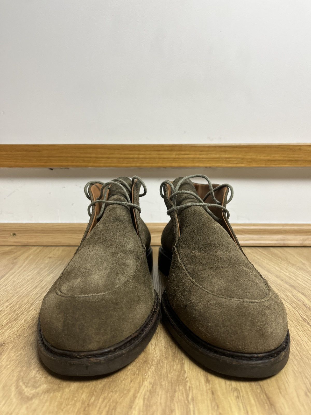 Hackett DDP Hackett London Mens Khaki Suede Chukka Boots Size US 9 / EU 42 - 4 Thumbnail