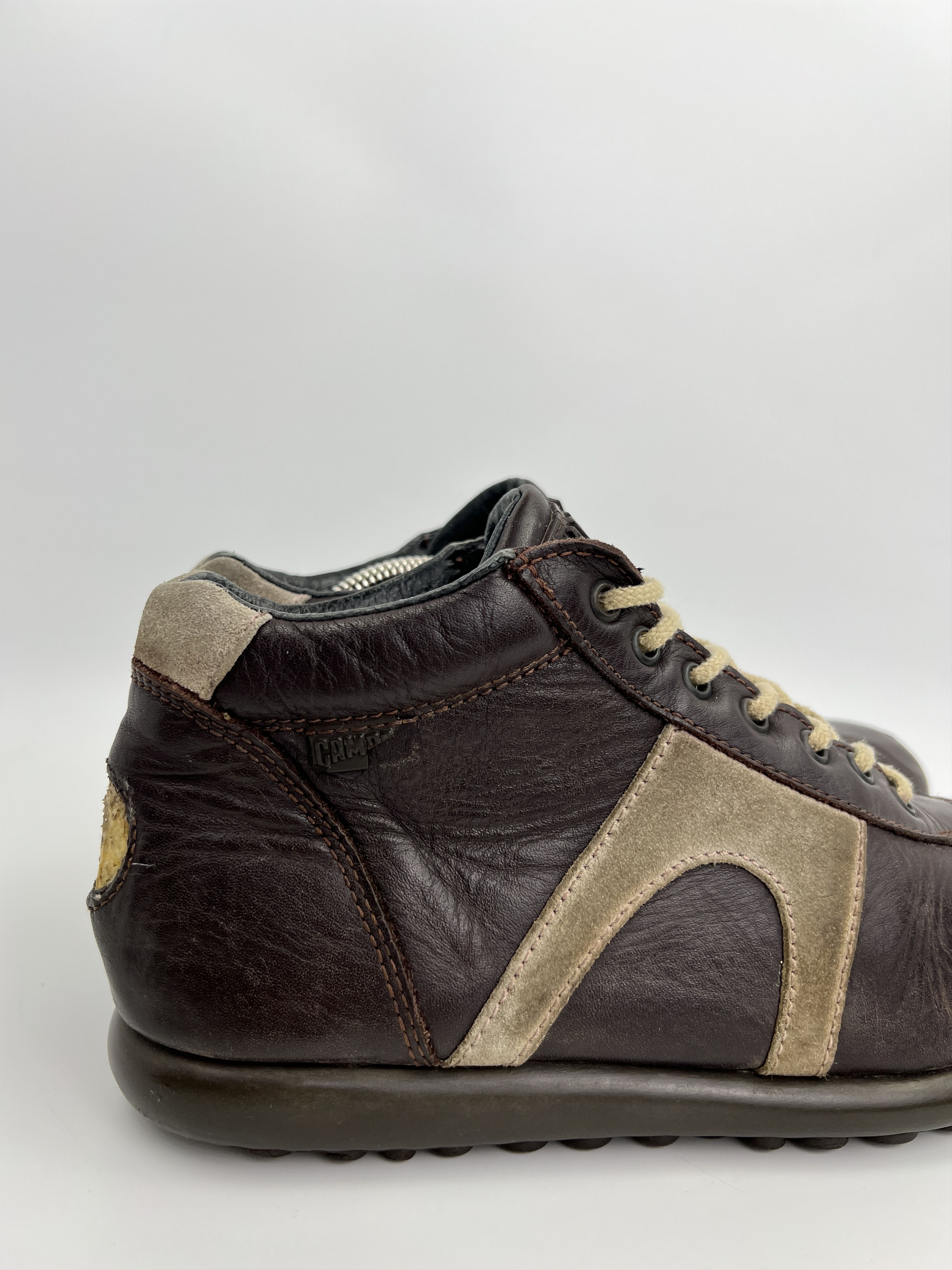 Camper Vintage Camper Mid Brown Leather Boots Gorpcore Bubble Sole Size US 10 / IT 40 - 9 Thumbnail