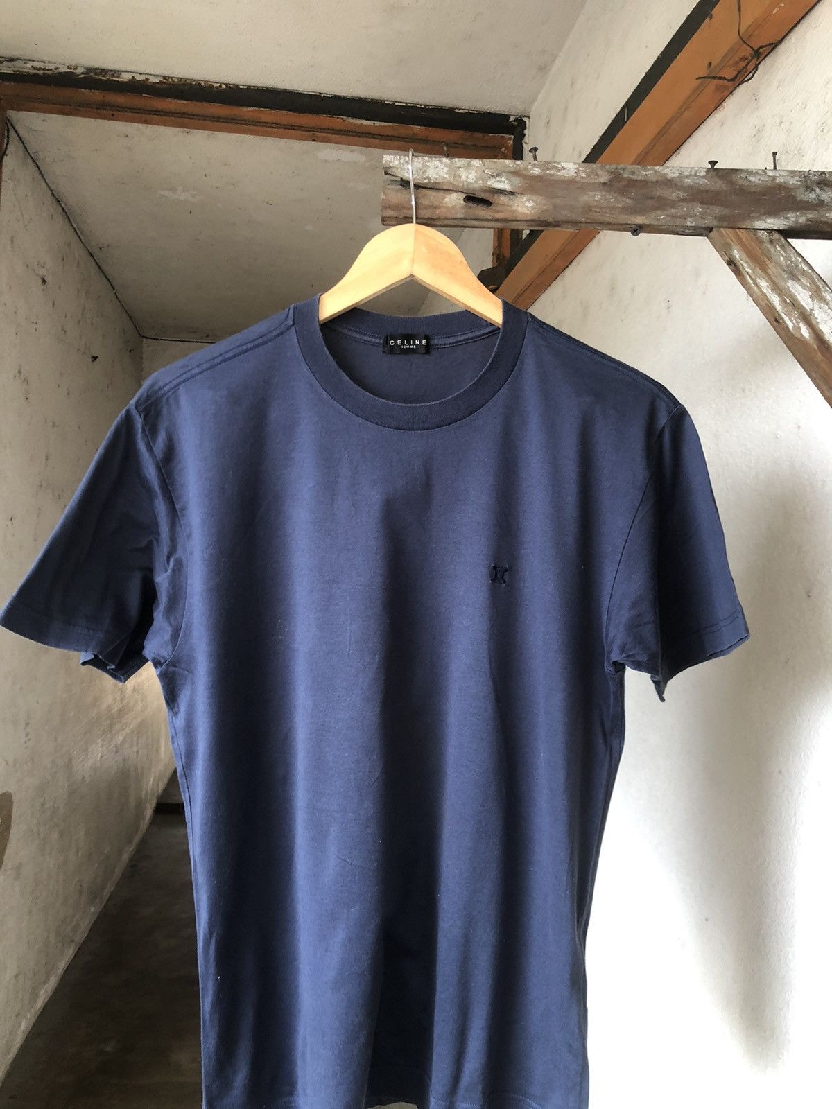 Celine Vintage 90s Celine Small Embroidery Logo Tshirt Size US M / EU 48-50 / 2 - 2 Thumbnail