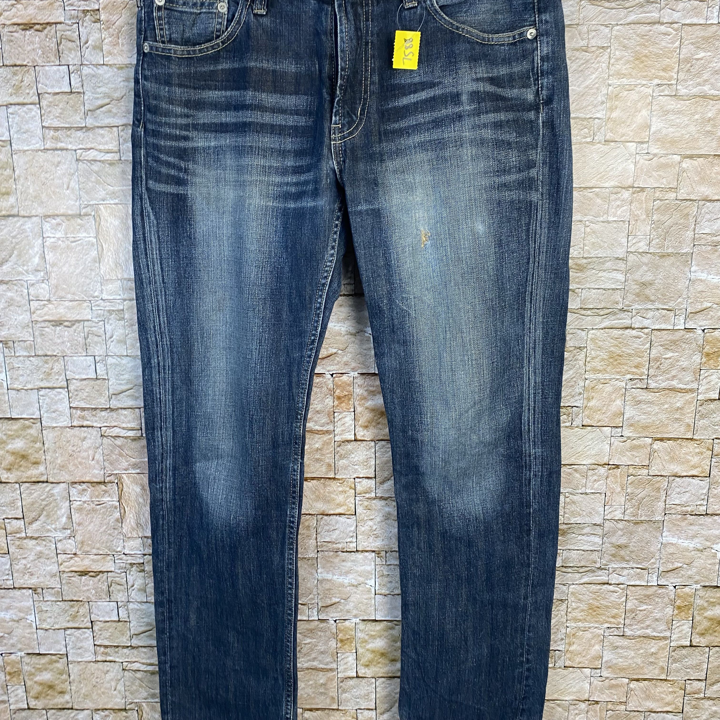 Japanese Brand Anti Label vintage japan Blue Denim Pants #7588 Size US 32 / EU 48 - 3 Thumbnail