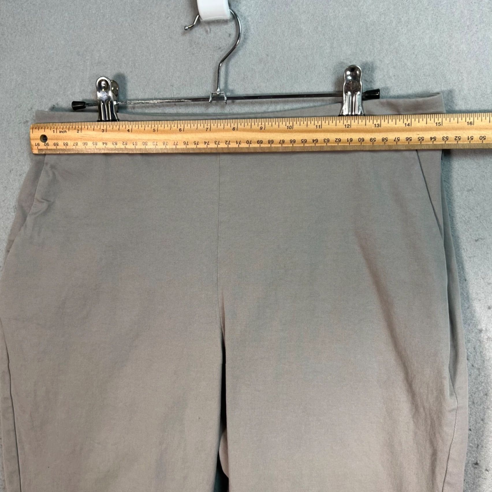 Eileen Fisher VINTAGE Eileen Fisher Pants Cropped Straight Leg 6 Gray Organic Cotton Blend Womens Size 6 Stretch Cropped 23in Inseam Womens Size 28" / US 6 / IT 42 - 5 Thumbnail