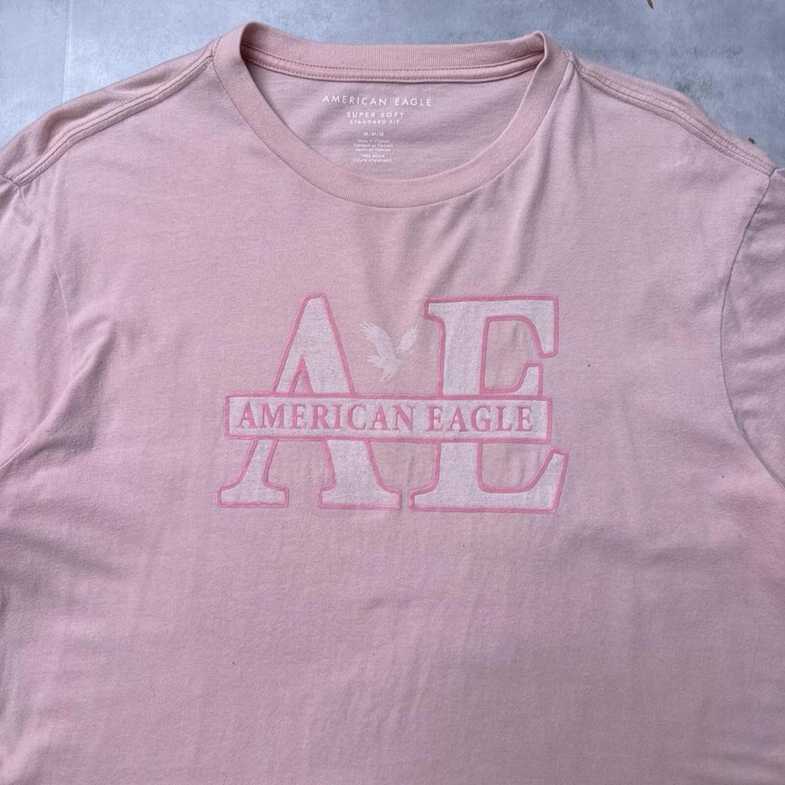 American Eagle Outfitters Y2K American Eagle 00s Pink T shirt Size US M / EU 48-50 / 2 - 2 Thumbnail