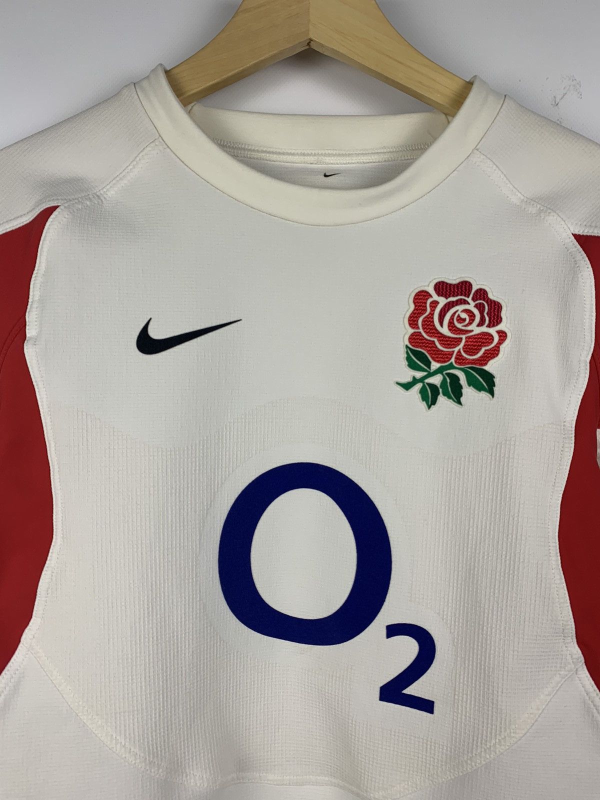 Nike × Vintage Nike England O2 Vintage Hype Rugby Jersey Shirt Men’s Size L Size US L / EU 52-54 / 3 - 4 Thumbnail