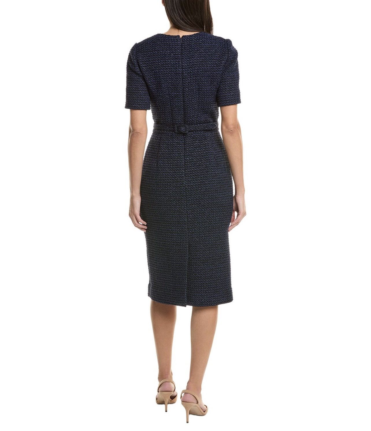 Oscar De La Renta OSCAR DE LA RENTA Lurex Check Tweed Pencil Dress size 14 Size XL / US 12-14 / IT 48-50 - 4 Thumbnail