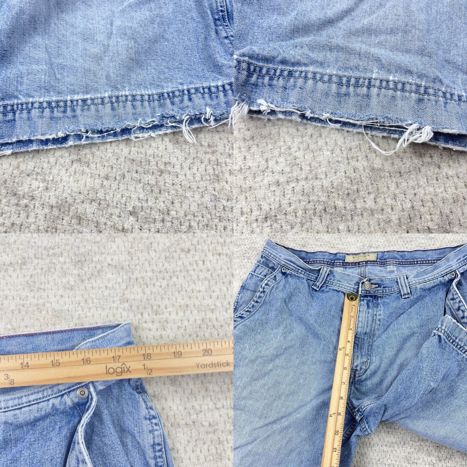 Vintage VINTAGE Sonoma Jeans Shorts Men 36 Baggy Jorts Workwear Denim Blue 90s Grunge Hip Hop Rockabilly Classic 5-Pocket Bermuda Casual Work Mens Size US 36 / EU 52 - 8 Thumbnail