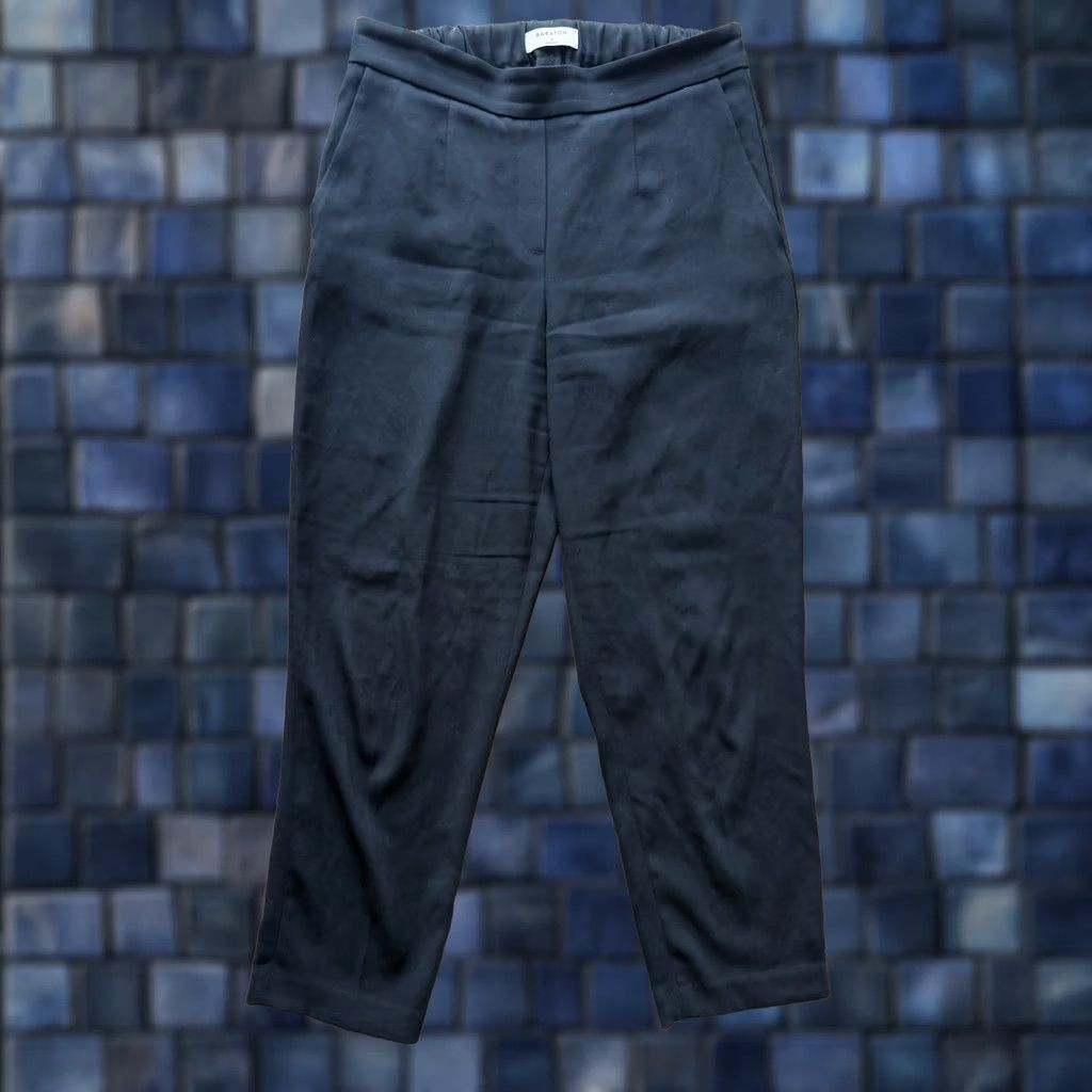 Aritzia Aritzia Babaton Black Conan Cropped Ankle Pants Women’s 6 Elastic Waist Office Size 28" / US 6 / IT 42 - 1 Thumbnail